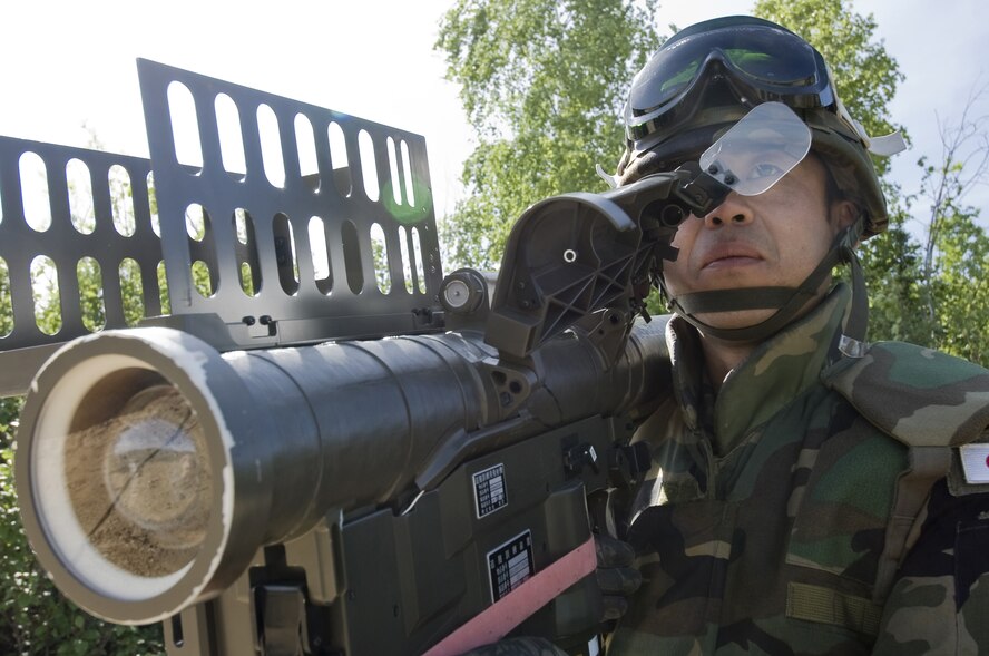 Staff Sgt. Masayuki Inomata operates a Type 91 Sam-2 Surface to Air missile launcher at enemy aircraft on the Pacific Alaskan Range Complex June 11, 2008 during RED FLAG-Alaska 08-3. During this exercise Japanese Forces are positioned in various locations acting as a threat to blue forces aircraft. He is a missile operator assigned to the Japanese Air Self Defense Force. (U.S. Air Force Photo)