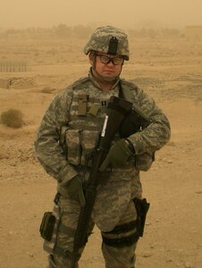 BAGHDAD -- Capt. Jeremy "Diesel" Babb is currently deployed from Langley. He said seeing people taking charge of their own lives and being proactive in it is one of the beautiful and poignant things that he will remember about his deployment 20 years from now. (Courtesy photo)  