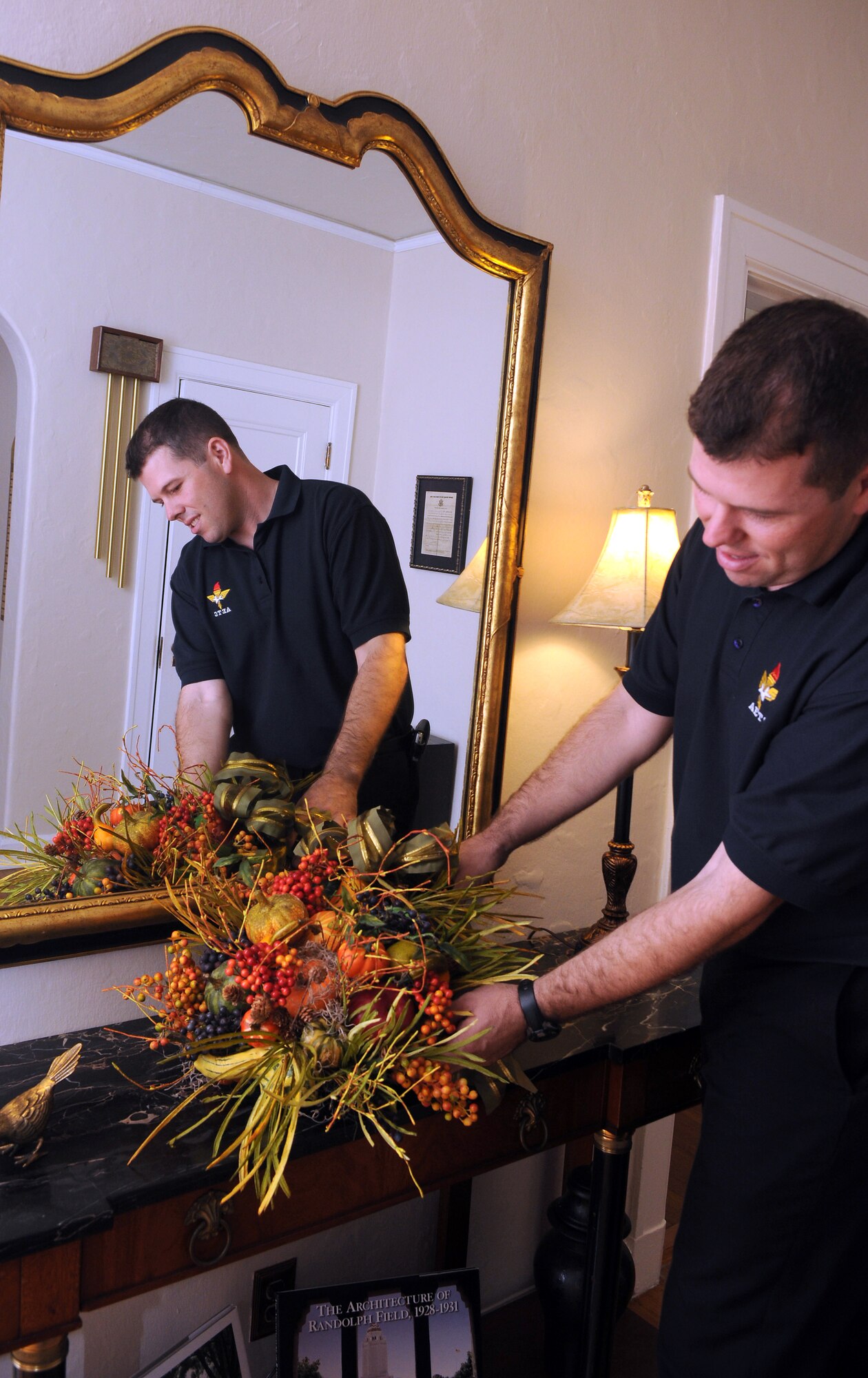 From the simple specifics of interior decorations to larger details like landscaping, plumbing, electrical work and any events hosted there, Master Sgt. Greg Krems is the go-to person in charge at the home of Gen. Stephen Lorenz, Air Education and Training Command commander. While serving as the general's enlisted aide, Sergeant Krems was recently named AETC's top senior enlisted aide. (U.S. Air Force photo by Rich McFadden)