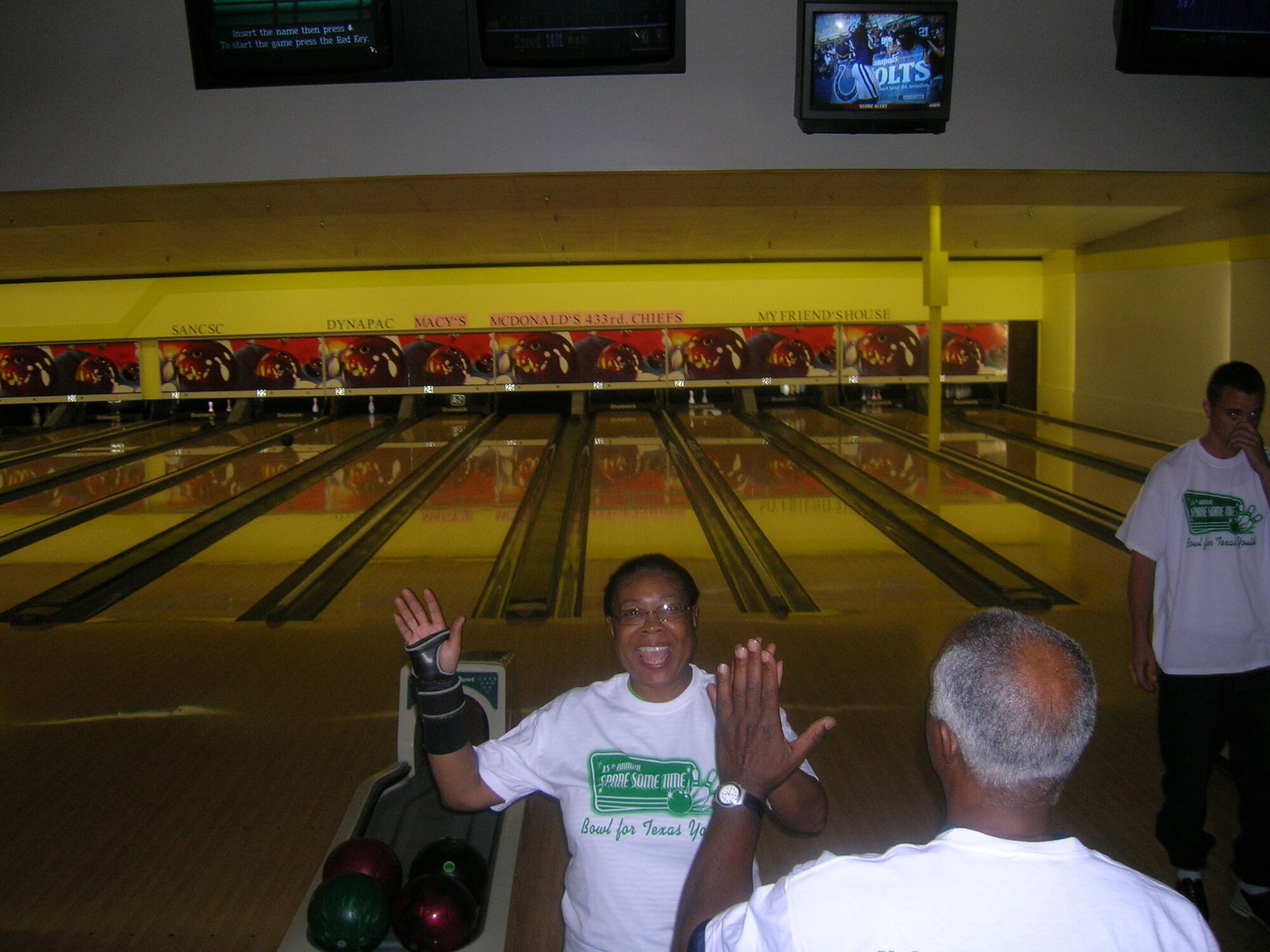 The Chiefs Group of the 433rd Airlift Wing "Alamo Wing" celebrated their fourth annual Bowl-a-Thon in October.  The yearly event engages youths from Texas Youth Commission in bowling and other fun activities. (U.S. Air Force Photo\Chief Master Sergeant Victor Abundis) 
