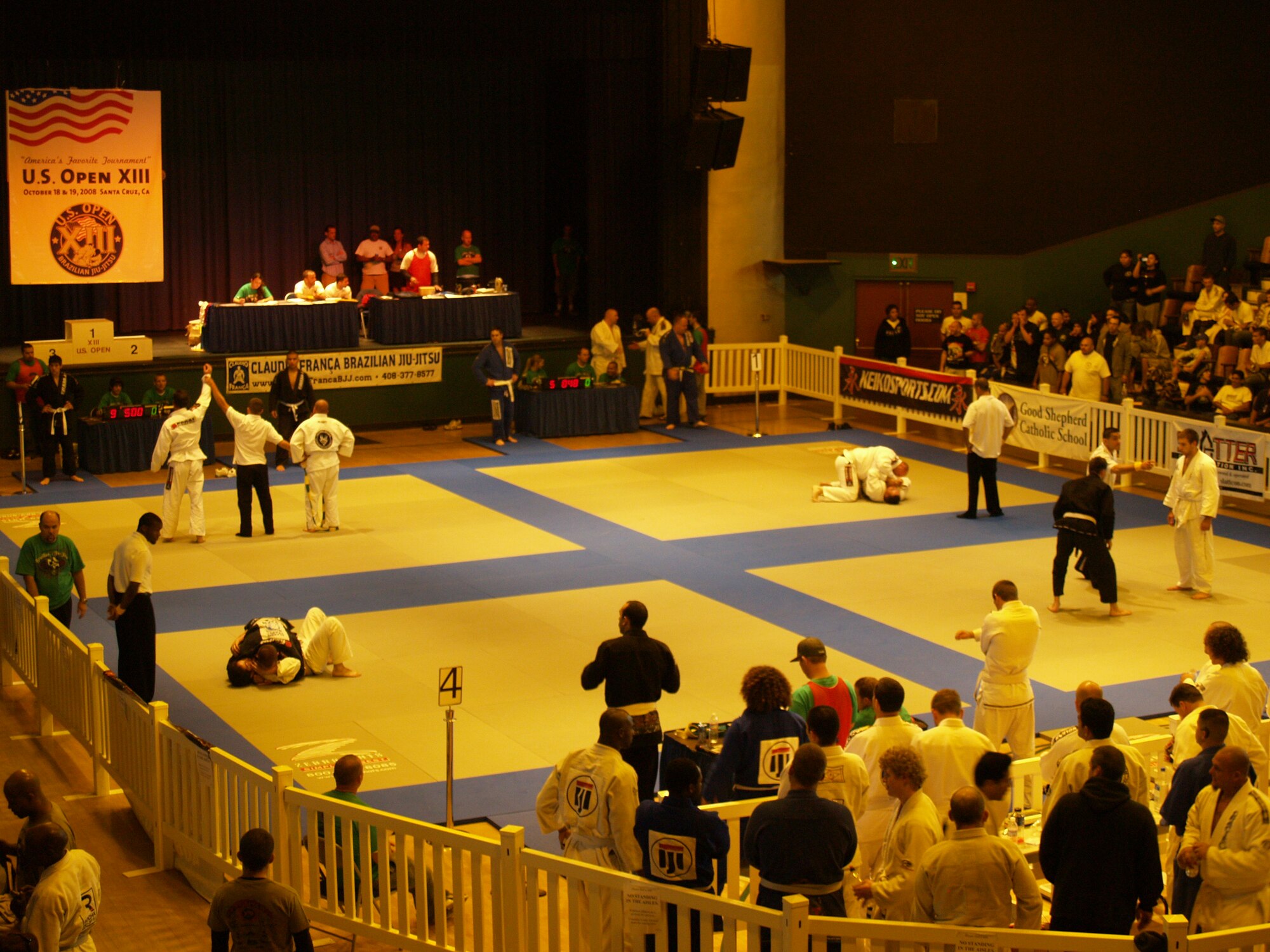 Competitors at the U.S. Open XIII Brazilian Jiu Jitsu “America’s Favorite Tournament” Oct. 18 and 19 in Santa Cruz, Calif.