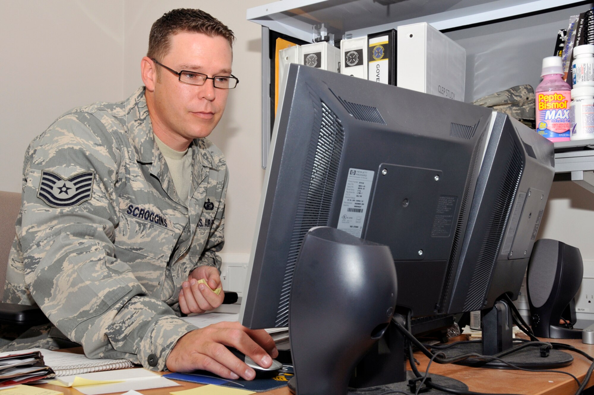Tech. Sgt. Sean Scroggins, 48th Communications Squadron unit deployment manager, was nominated for the Liberty spotlight by his chain of command because he practices the Air Force core value of "Service Before Self." 