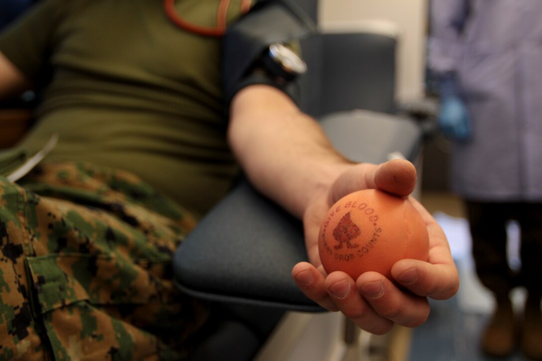 Marines donate blood during a blood drive sponsored by Headquarters and Support Battalion Marine Corps Base Camp Pendleton’s Noncommissioned Officer Association at Mainside, March 4. The U.S. Armed Services Blood Program collected nearly 68 pints of blood in direct support of military operations in Iraq and Afghanistan on base during their first blood drive of the year.