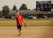 AFOSI Gators' pitcher Adam Engleman dominated the opposition throwing five rock-solid innings and took his team on to a 16-2 win in the first game of a doubleheader to determinine the Andrews Air Force Base Intramural Softball Championship. (U.S. Air Force photo/Tech. Sgt John Jung)