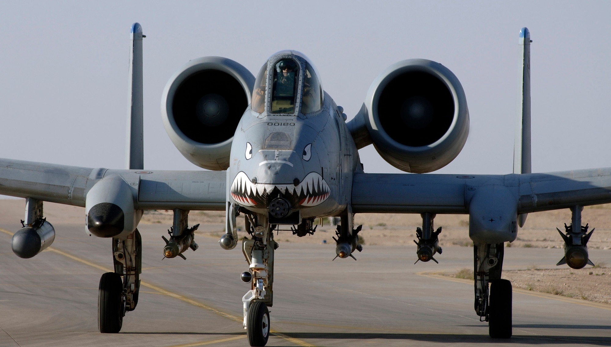An A-10 Thunderbolt II prepares to take off to provide close-air support to ground troops in Afghanistan.  (U.S. Air Force photo/Tech. Sgt. Cecilio M. Ricardo Jr.)  