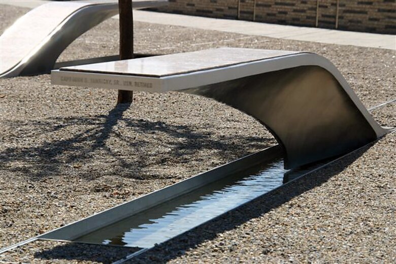 The memorial for John Yamnicky and the other 183 people killed on board American Airlines Flight 77 that hit the Pentagon Sept. 11, 2001, is shown. Mr. Yamnicky is the father of Master Sgt. Jennifer Yamnicky, an Air National Guardsman stationed at Andrews Air Force Base, Md. (U.S. Air Force photo)