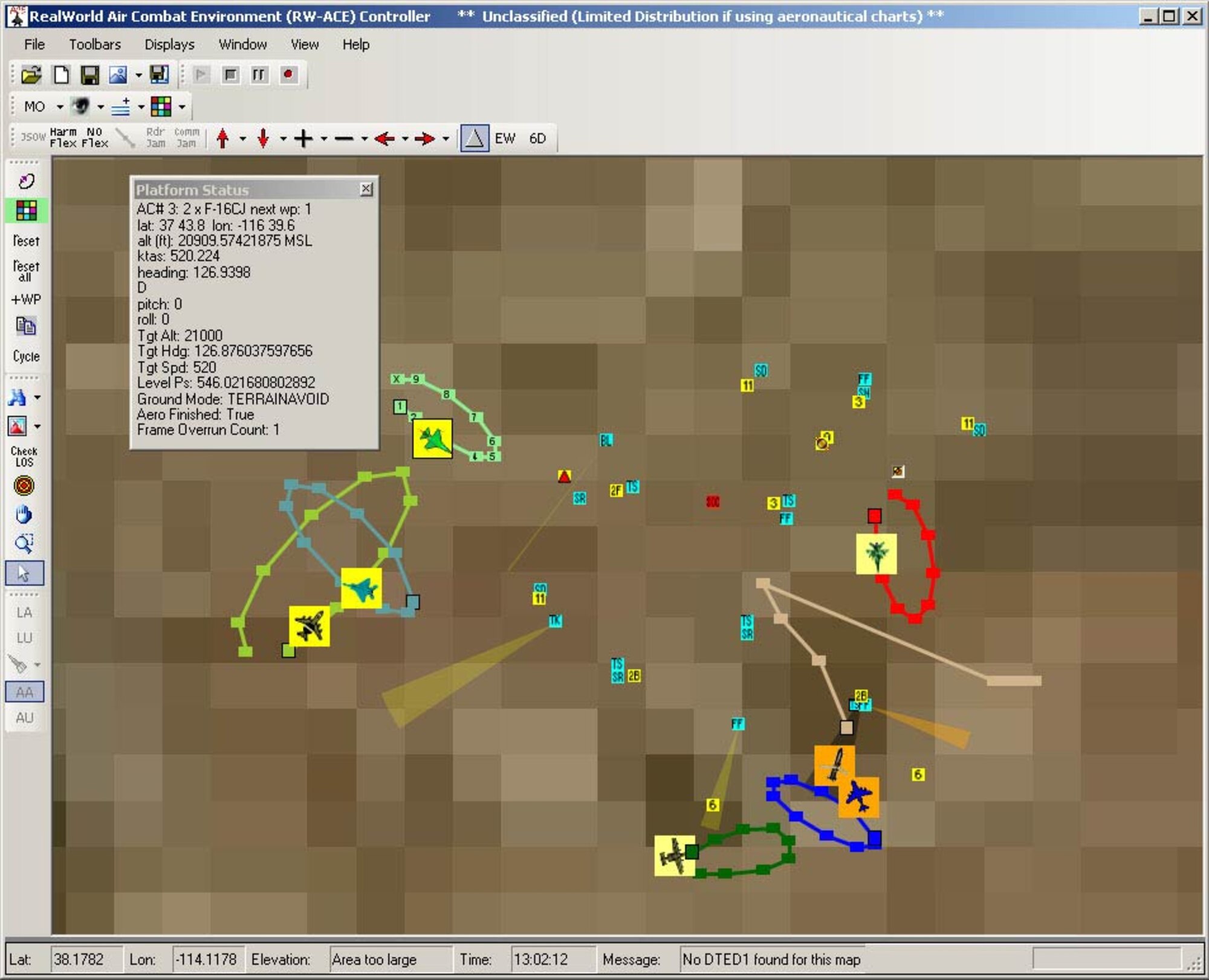 The Defense Advanced Research Projects Agency’s Real-World Air Combat Environment platform graphic.  (U.S. Air Force graphic)