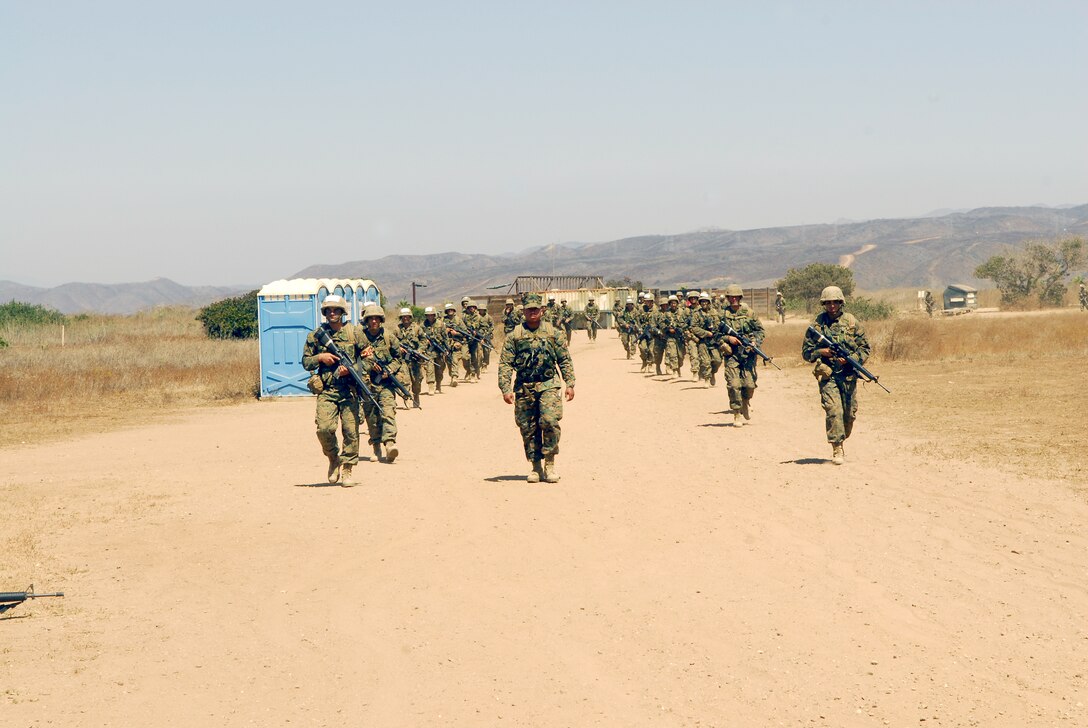 Company G recruits march to the next Crucible obstacle.