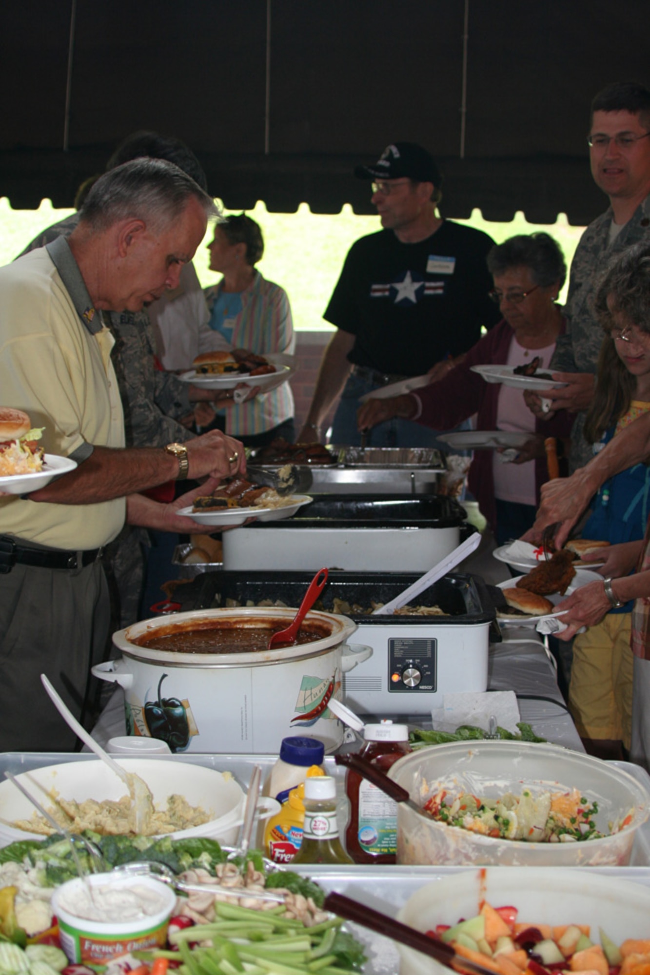 The Retiree Activity Office held a picnic lunch, July 9, 2008, at the 911th Airlift Wing pavillion.  Several other activities are planned throughout the year. (U.S. Air Force Reserve photo/ Master Sgt. Mark Winklosky