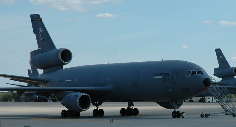 MCGUIRE AIR FORCE BASE, N.J. -- A KC-10 Extender sits on a ramp at McGuire Air Force Base. The tanker is one of two aircraft flown by aircrews from both the active duty and associate AF Reserve wings assigned to the South Jersey base. (U.S. Air Force photo/Master Sgt. Donna T. Jeffries)