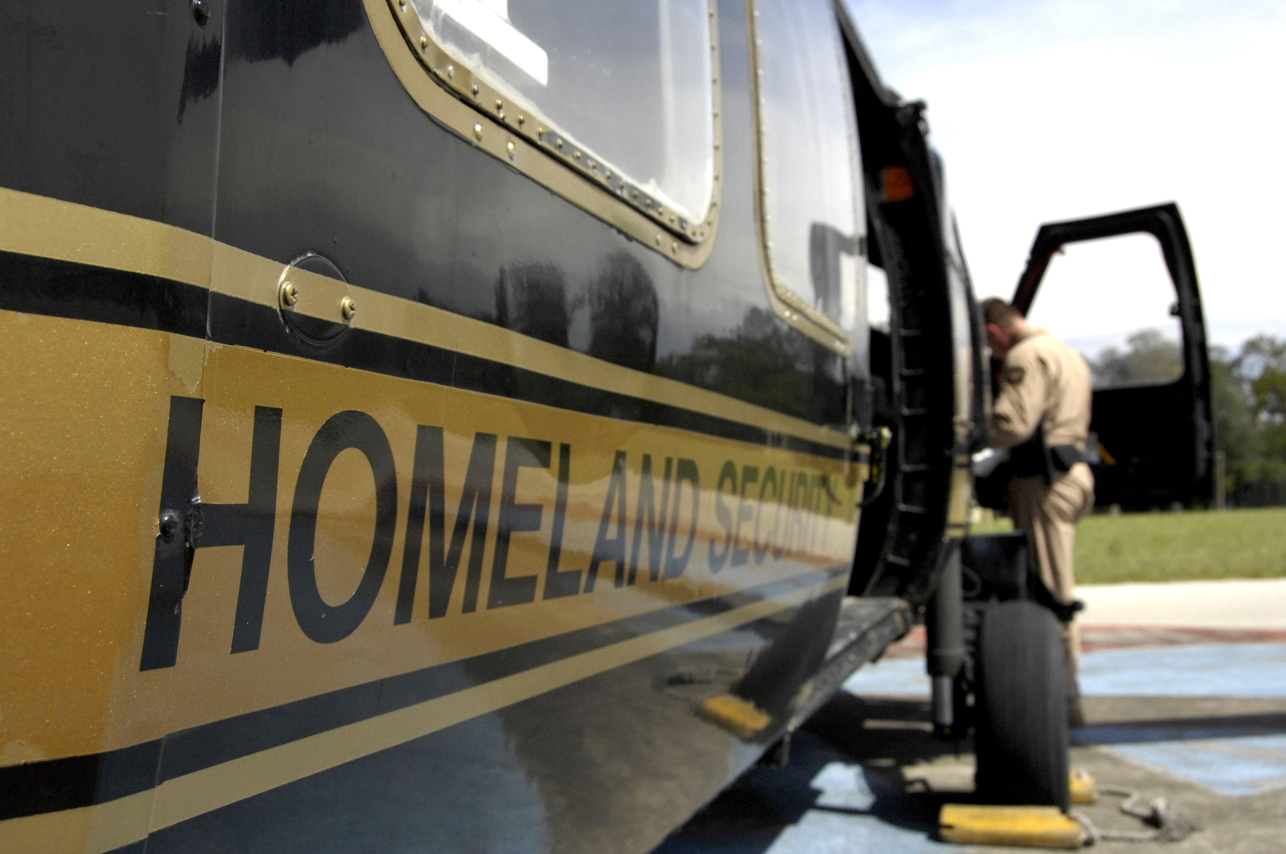 U.S. Department of Homeland Security flies into Fort Sam Houston in San