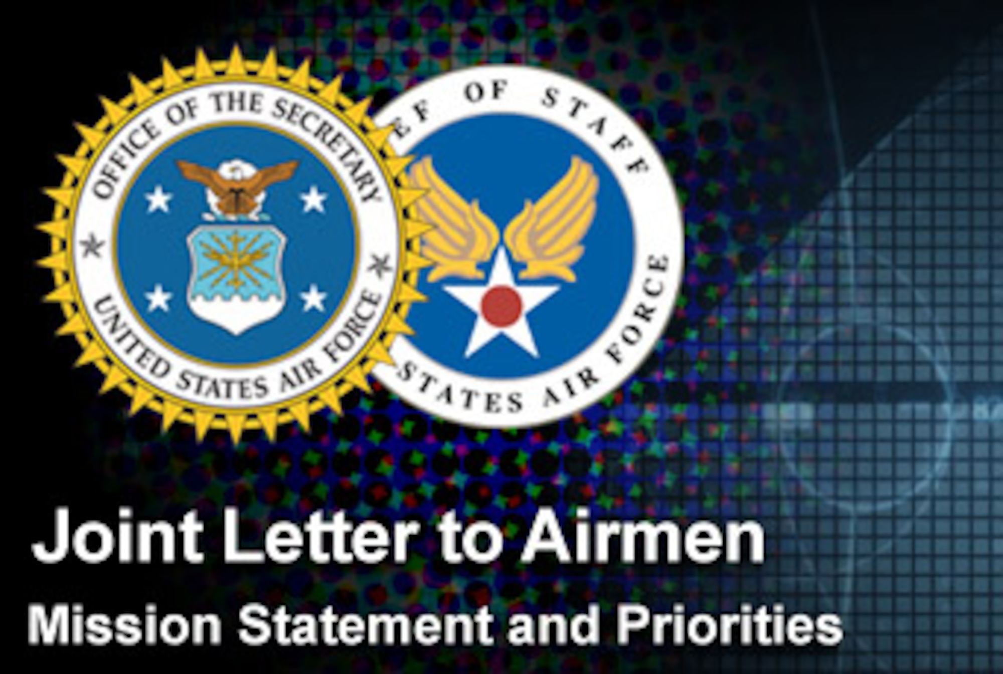 In their first joint Letter to Airmen, the acting secretary of the Air Force and the Air Force chief of staff focus on the Air Force mission to fly, fight and win in air, space and cyberspace.  (U.S. Air Force illustration/J. Luke Borland)
