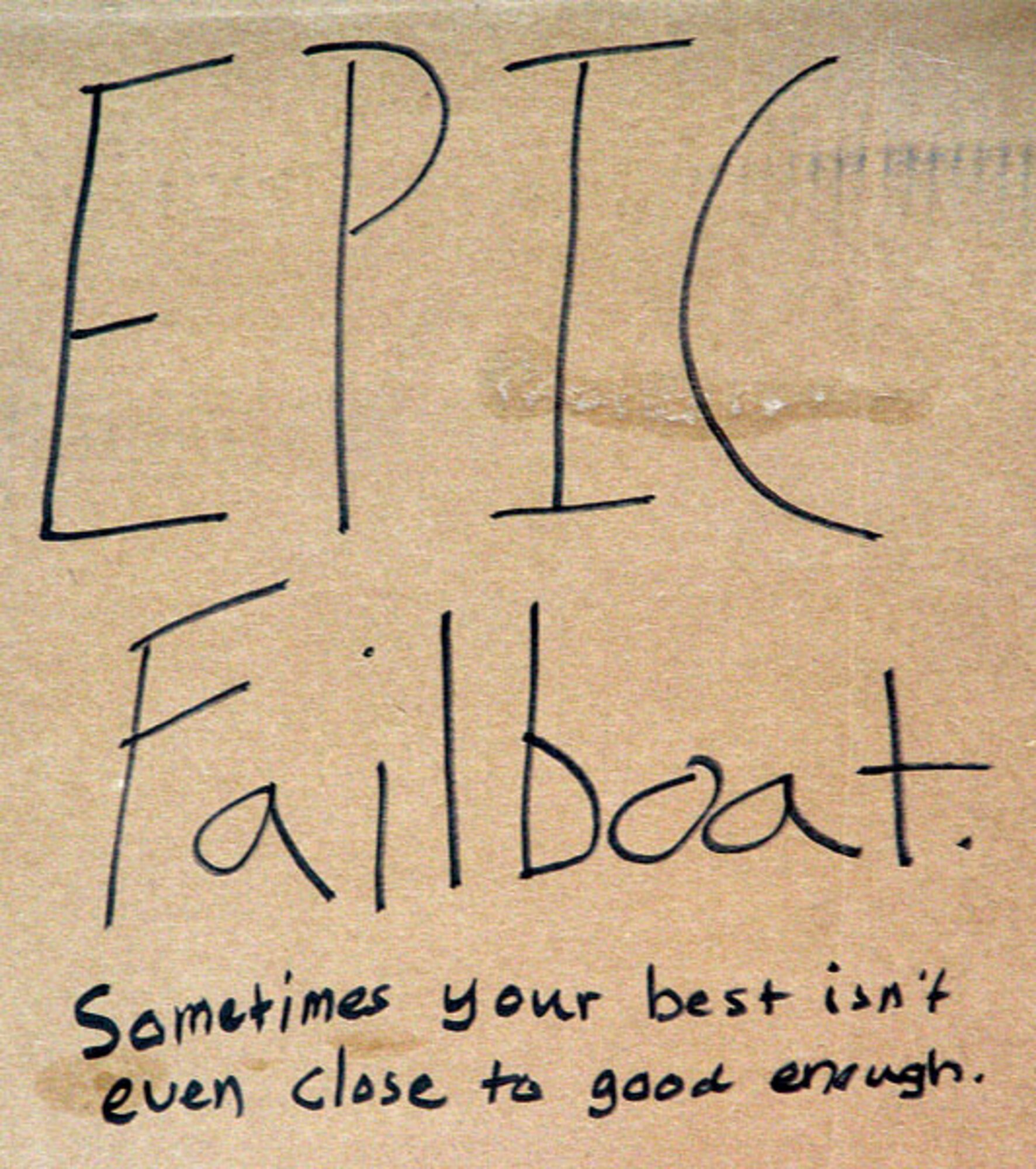 Teams were encouraged to decorate the outside of their cardboard boats. Some teams put inspirational sayings, while other teams surrendered to epic failure.