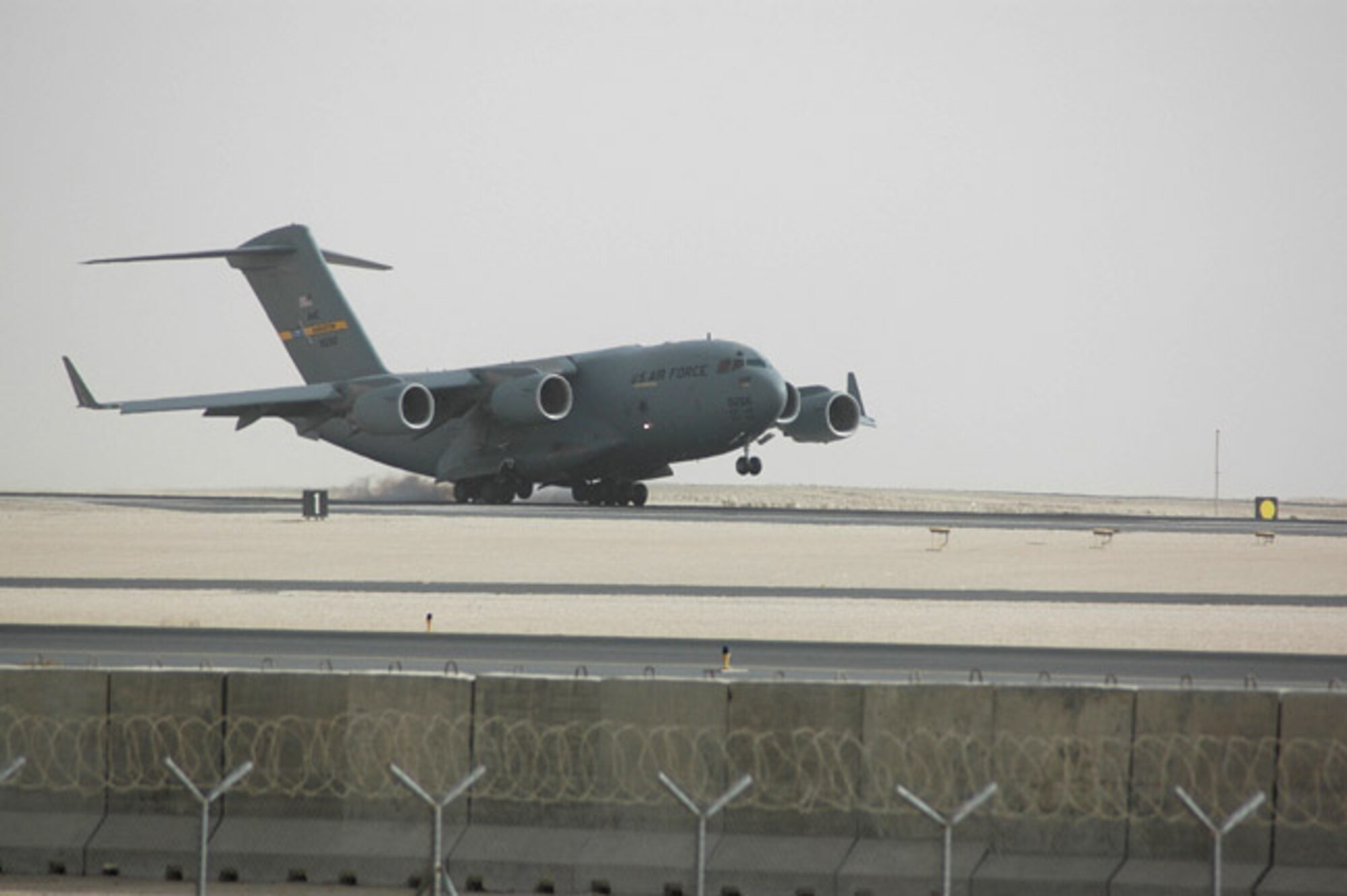 A C-17 Globemaster III, like this one, performs tactical airlift and airdrop missions, transports passengers and delivers troop supplies throughout Southwest Asia in support of Operations Enduring and Iraqi Freedom. (U.S. Air Force photo/Senior Airman Clark Staehle)