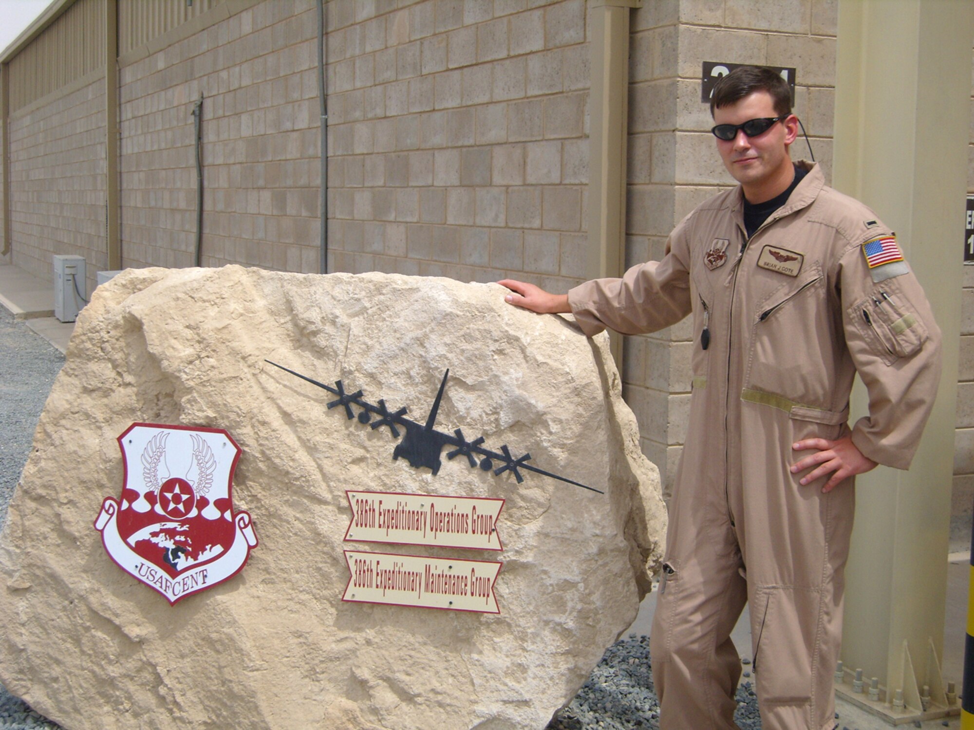 SOUTHWEST ASIA -- 1st Lt. Brian Cote (U.S. Air Force courtesy photo)
