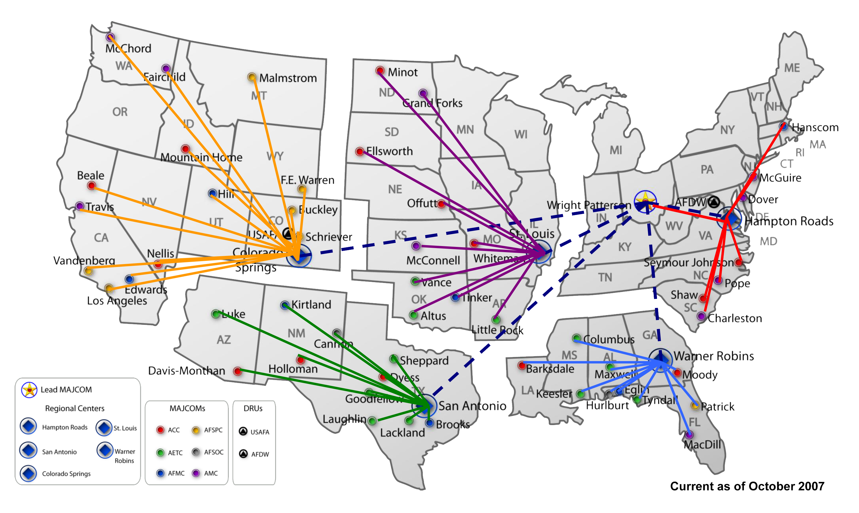 Map Of Us Air Force Bases Map