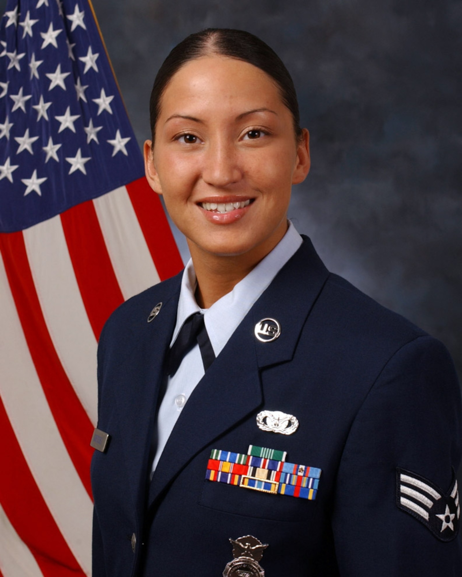 Senior Airman Alicia Goestschel of Royal Air Force Mildenhall, England, is one of the 12 Outstanding Airmen for 2008. (U.S. Air Force photo)