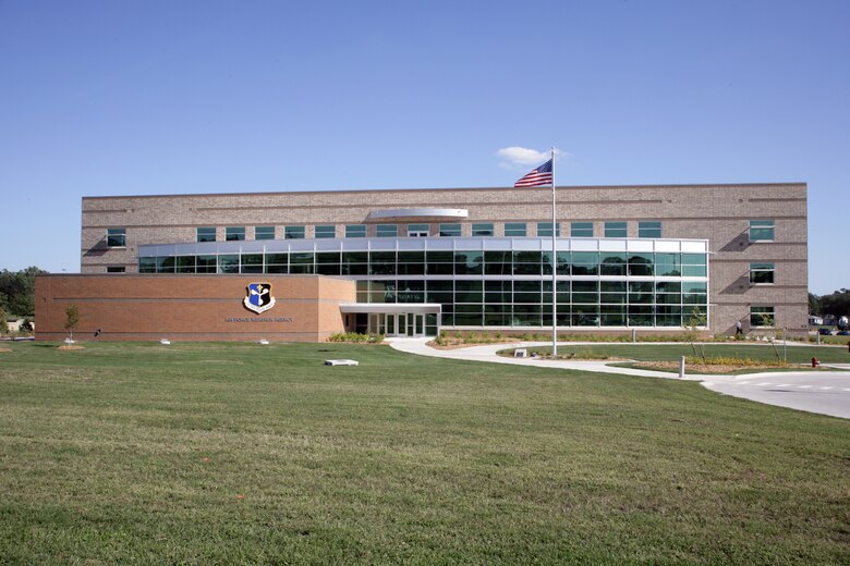 OFFUTT AIR FORCE BASE, Neb -- The Lt. Gen. Thomas S.Moorman building is the headquarters of the Air Force Weather Agency here. It was dedicated on Aug. 22, 2008 and is an Energy and Environmental Design green rated facility by the U.S. Green Building Council. (U.S. Air Force photo by Ryan Hansen)