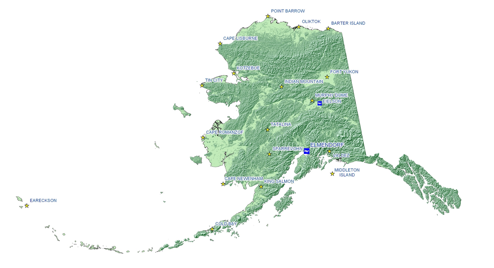611th Air Support Group is responsible for active sites across all of Alaska (U.S. Air Force graphic)