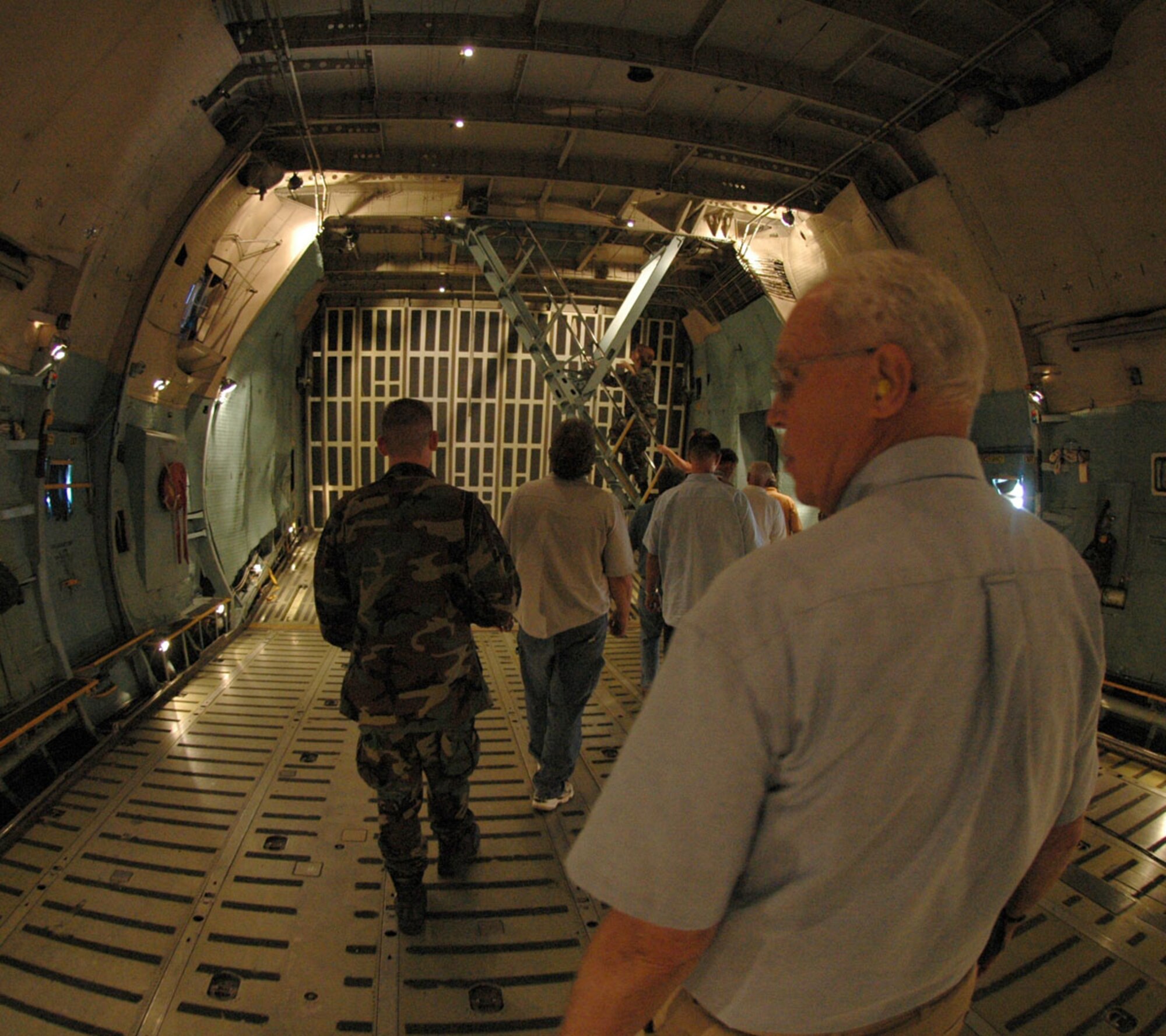 Employers tour a C-5 during a flight over New England during the 2007 Westover Employer Day. This year's Employer Day will take place Oct. 4. For more information, contact the Westover Public Affairs Office at 413-557-2020. (US Air Force photo/Senior Airman Michael Lanza)