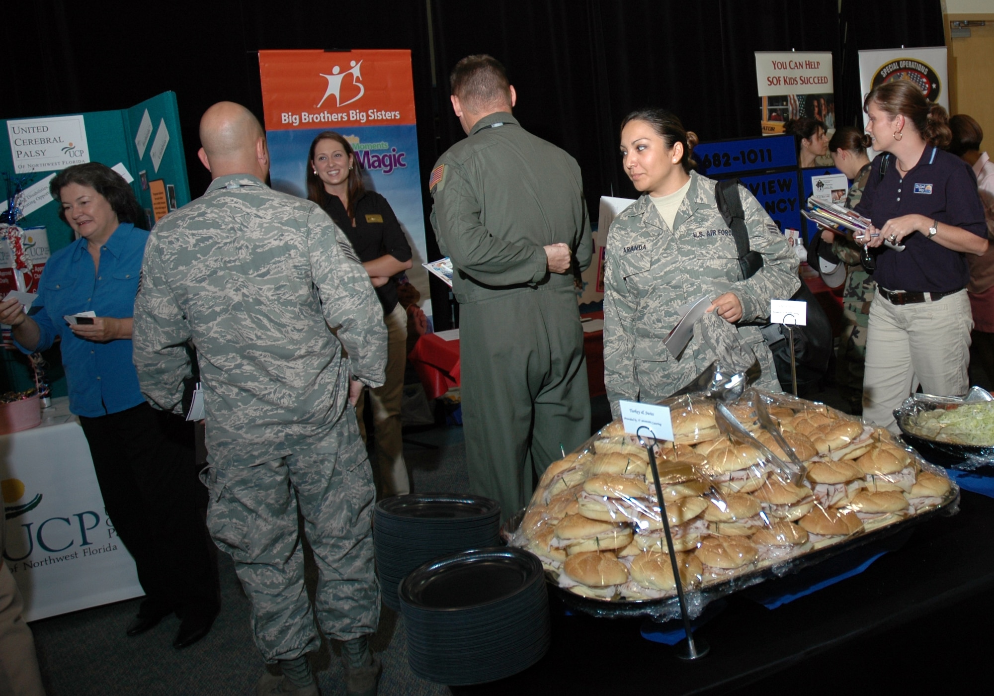 Fla. -- Those present at the Combined Federal Campaign kick-off held at the Emerald Coast Conference Center Sept. 18, got a chance to learn the mission of several charitable organizations to have a better understanding of where their donations are going. (US Air Force photo/ Airman 1st Class Anthony Jennings)