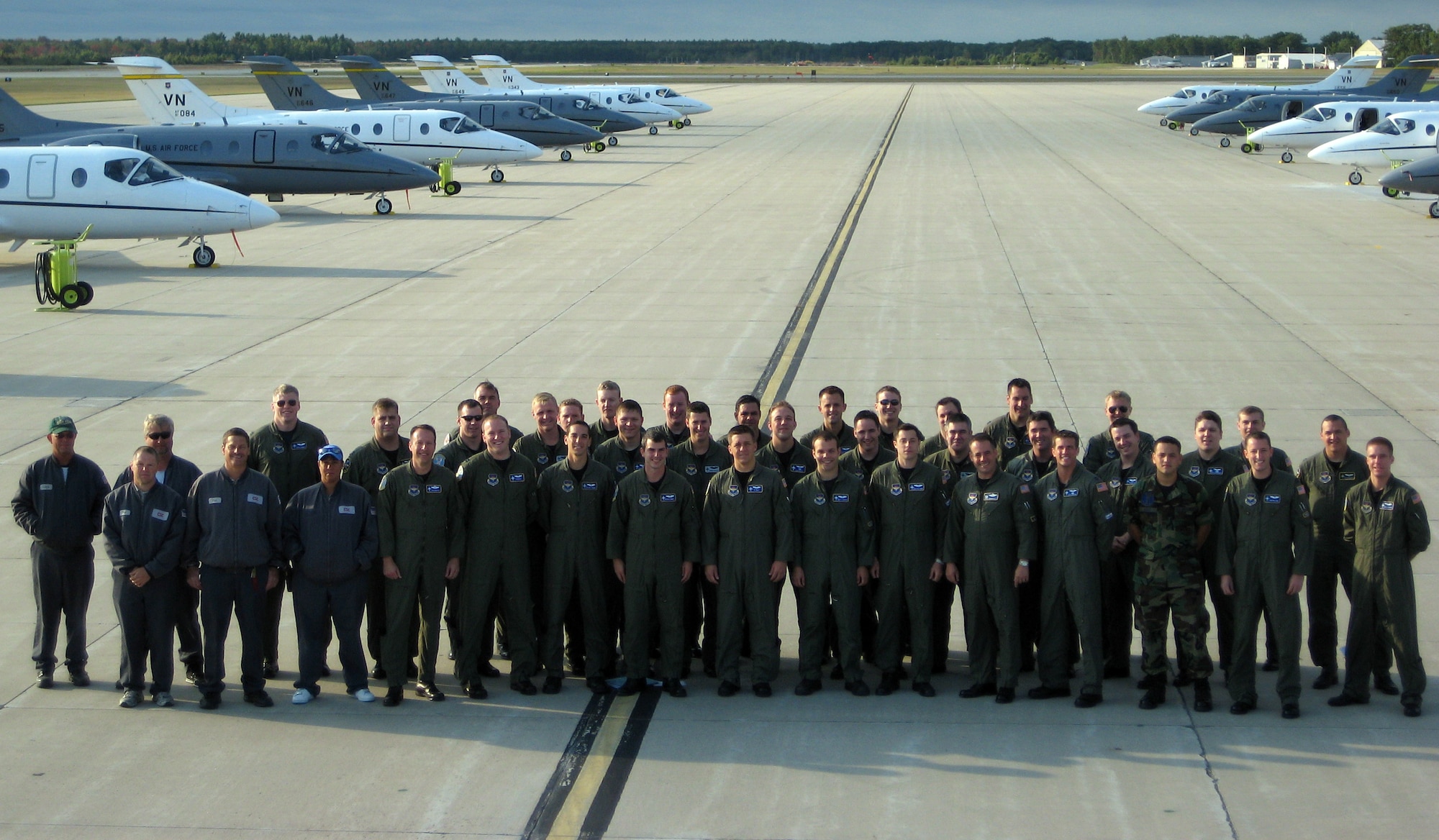 The 32nd Flying Training Squadron deployed 17 airplanes and 42 aircrew, maintenance, and support folks, Sept. 19-22, to the Combat Readiness Training Center in Alpena, Mich. (U.S. Air Force photo)
