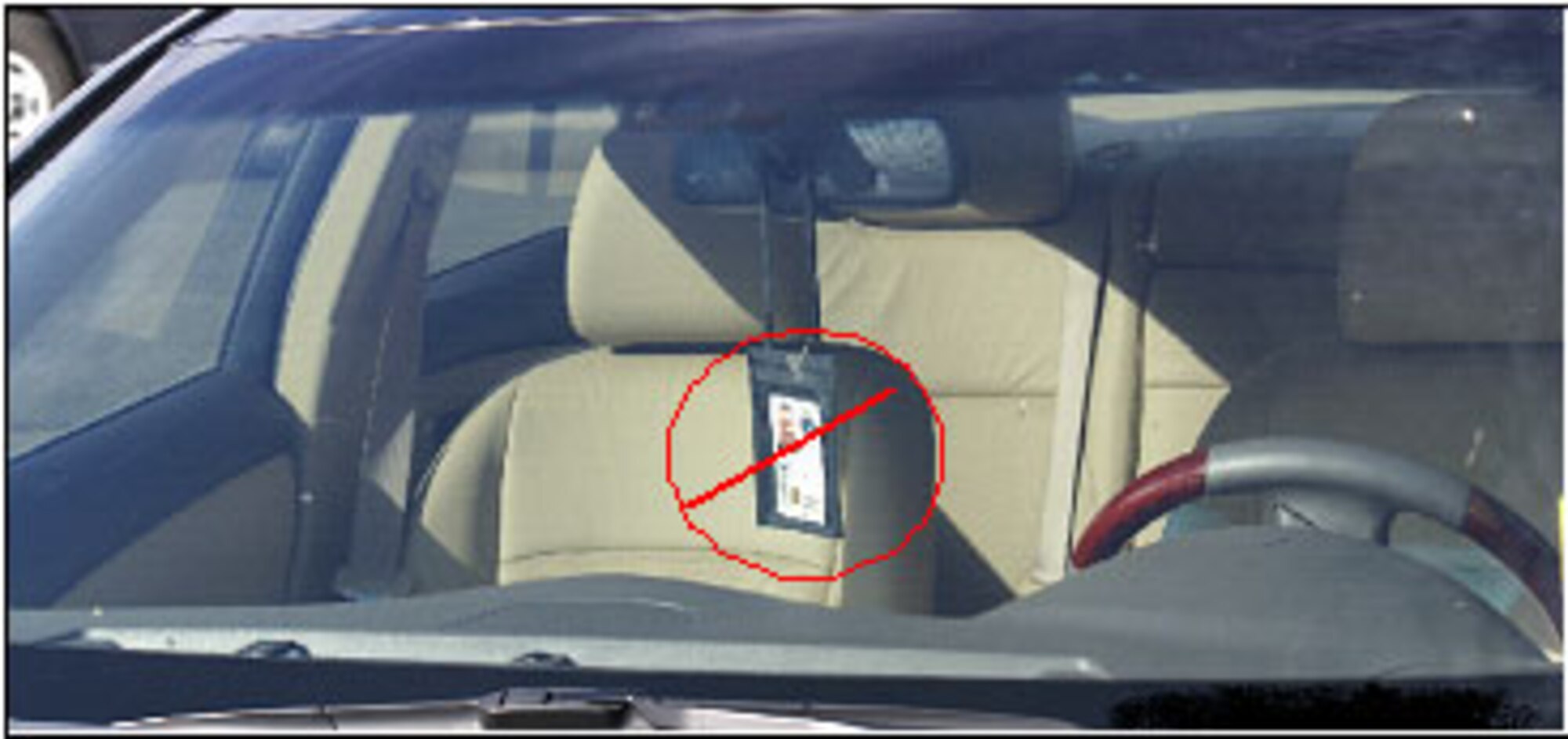Don't hang common access cards from rearview mirrors or leave exposed in vehicles. (Courtesy graphic)