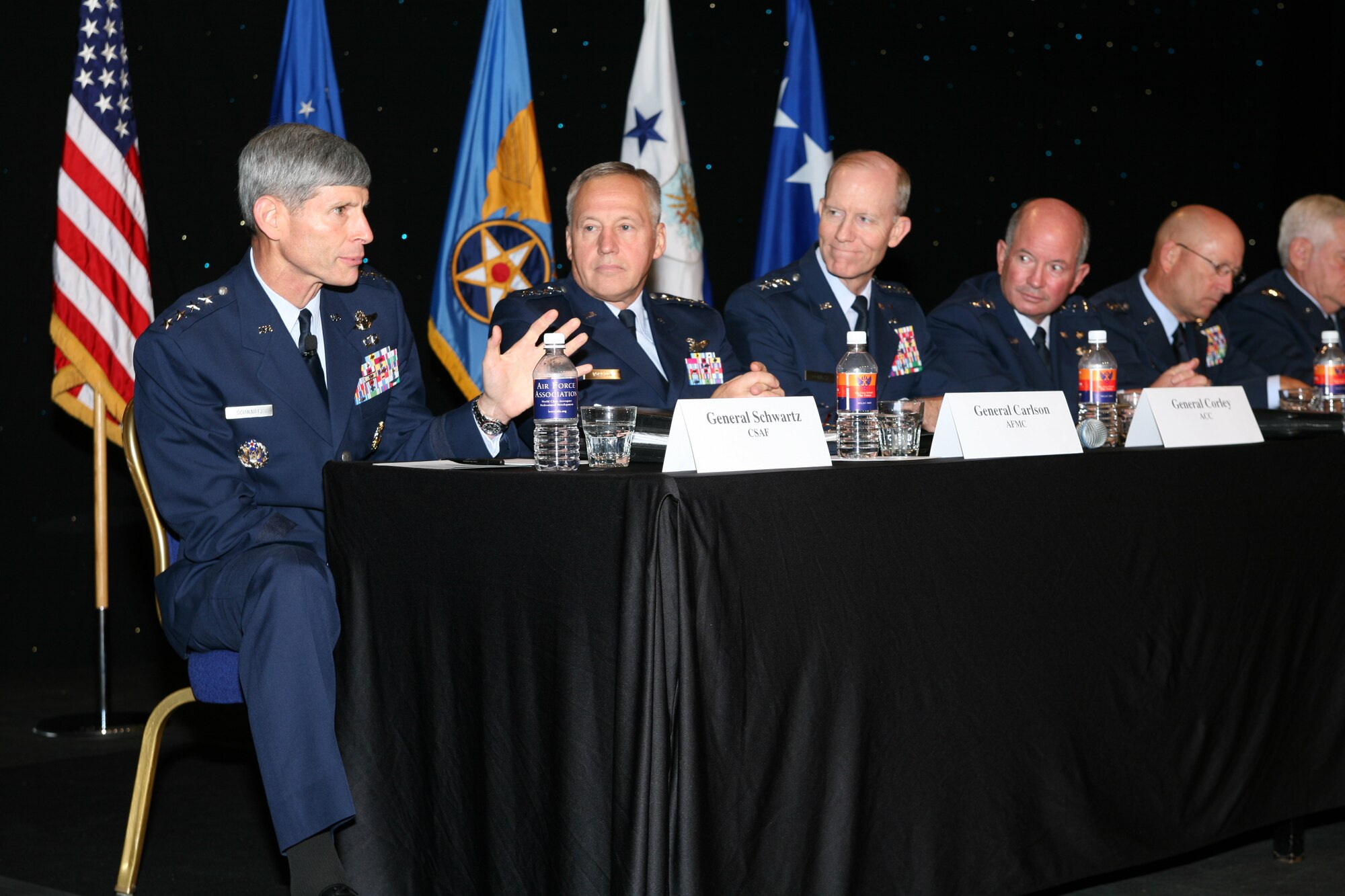 Gen. John D. W. Corley, Air Combat Command commander, shared his insights on "People First" as the preeminent priority in Air Combat Command during a question and answer forum at the Air Force Association Air and Space Conference in Washington, D.C., Sept. 17. 
