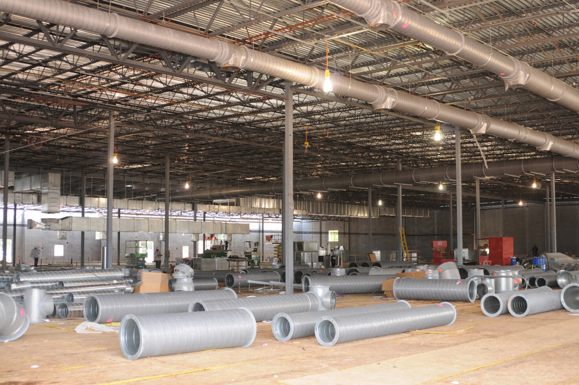 Interior of the new Keesler Commissary under construction.  (U.S. Air Force photo by Kemberly Groue)