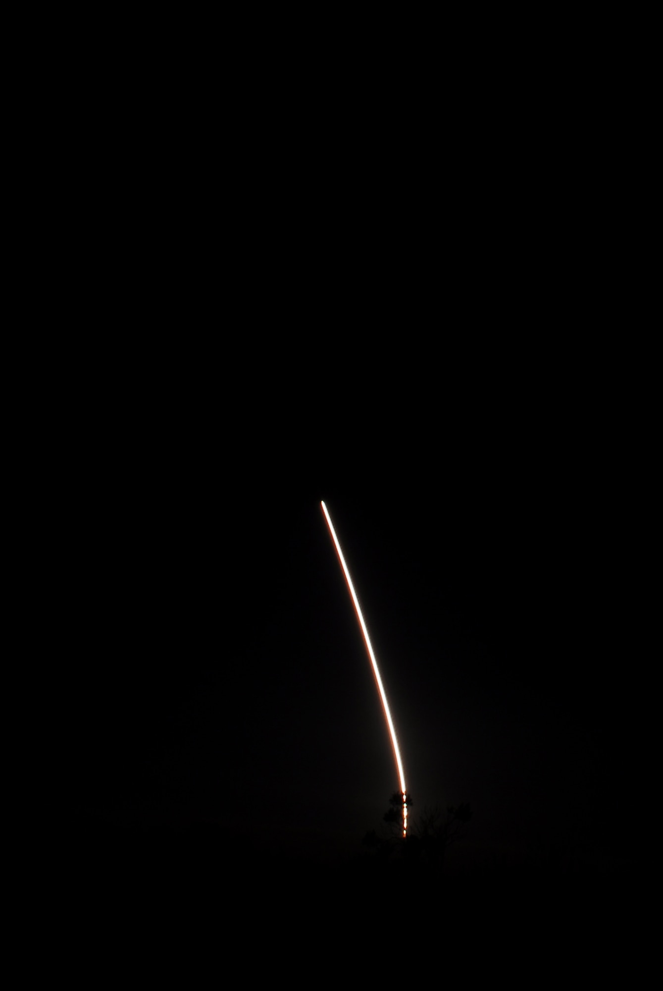 A Chimera target launch vehicle, which is a modified Minuteman booster vehicle with a simplified target payload, successfully launches at 11:57 p.m. September 23, 2008 from North Vandenberg. The launch was part of an exercise involving the tracking of a long-range target missile by the Near Field Infrared Experiment, or NFIRE, research satellite. (U.S. Air Force photo/Joe Davilla)