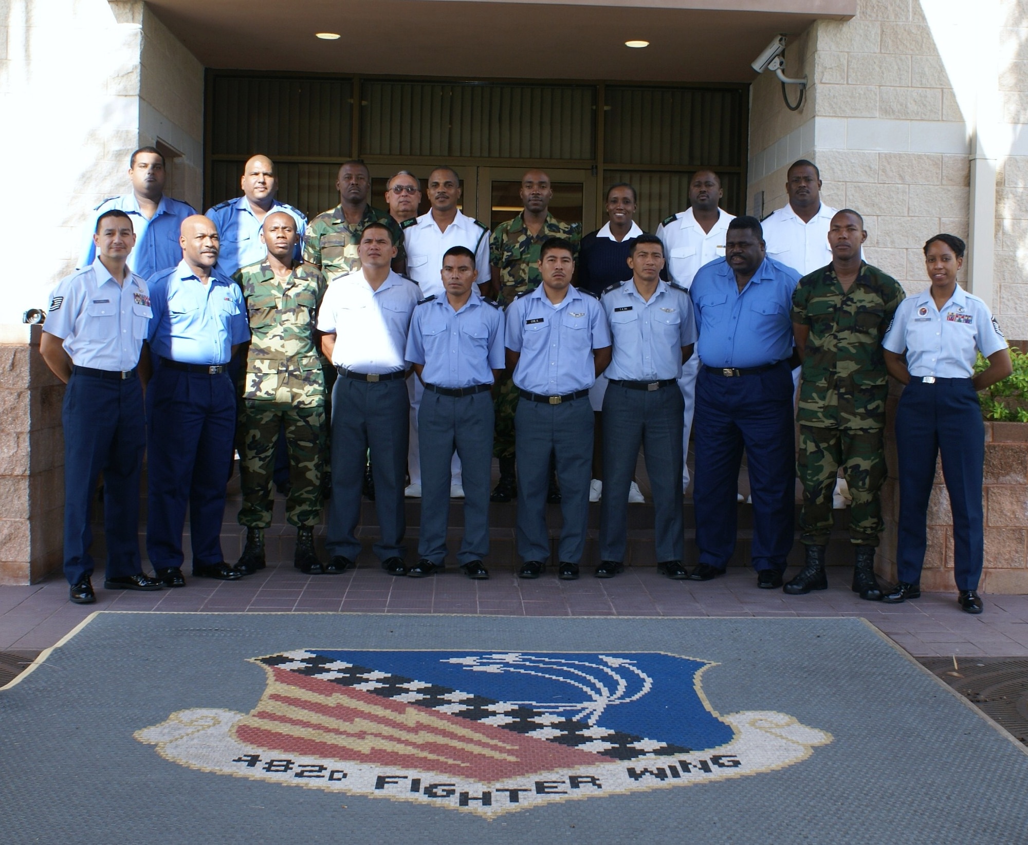 Nineteen members from the Inter-American Air Forces Academy returned to Homestead ARB after 16-years to attend a Noncommissioned Officer Development Seminar, Sept. 15 – 19.  The seminar focused on NCO professional development for the air forces of the Bahamas, Belize, Jamaica and Trinidad & Tobago. It was the first time a seminar of this type was conducted for the English speaking air forces of these Caribbean nations.   IAAFA provides technical and military education training in Spanish for more than 600 students annually to military forces and governmental agencies of 21 Latin America countries. The unit moved to Lackland AFB, Texas after Hurricane Andrew devastated Homestead AFB in August 1992. (U.S. Air Force photo/Nelly Veneros) 