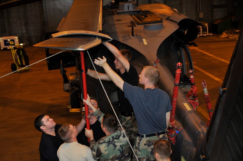 Maintainers prepare helicopter for transport > Royal Air Force