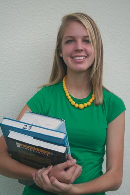 Lauren Wolfe, a senior at Kadena High School and daughter of Col. Jon Wolfe, 18th Operations Group deputy commander, has been selected as one of only five Department of Defense Education Activity National Merit Scholarship semi-finalists. 
(Courtesy photo)
