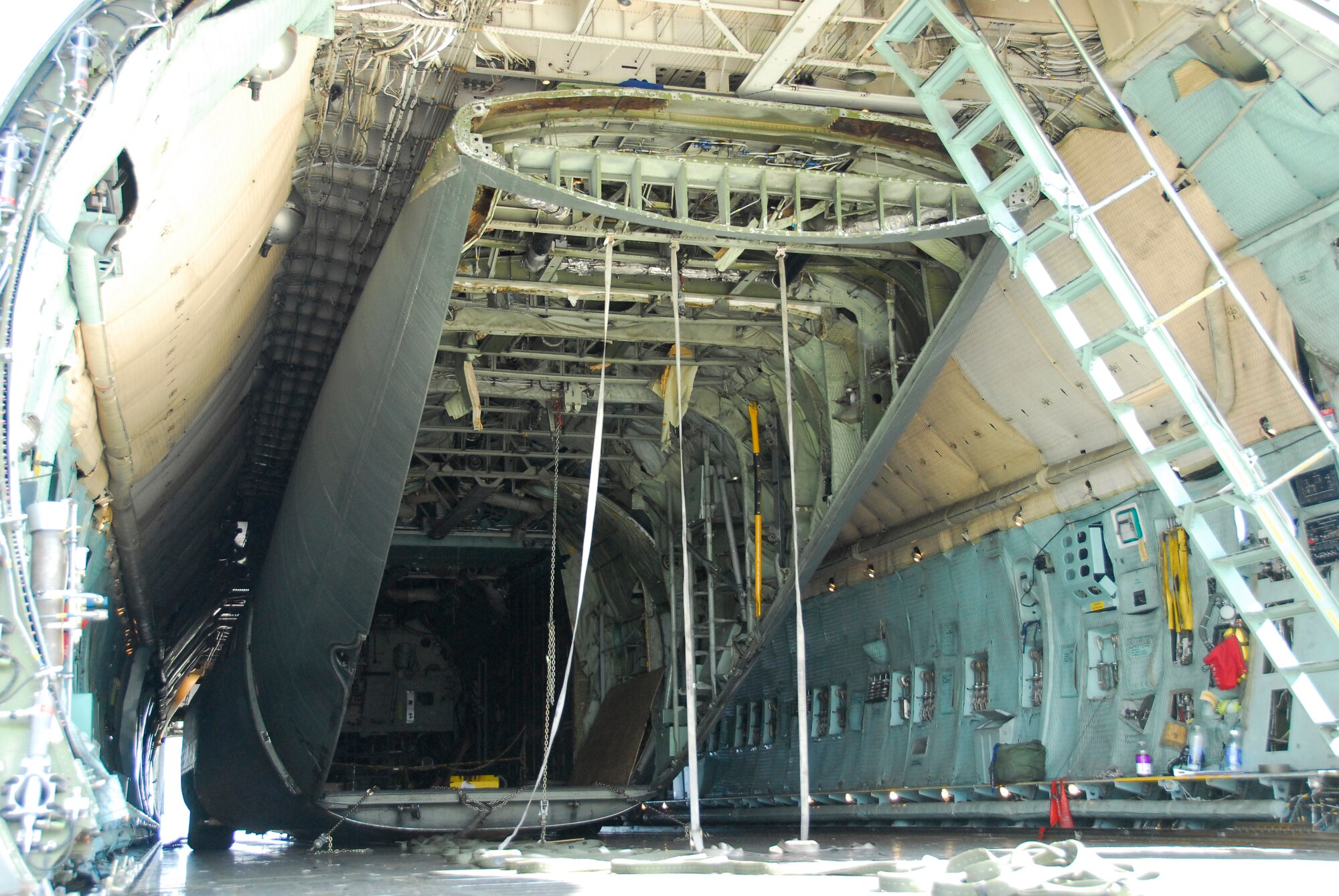 STRATTON AIR NATIONAL GUARD BASE, N.Y. -- Guardsmen spent more than two years planning the details of getting the C-130 fuselage transported via C-5 to the base here. 