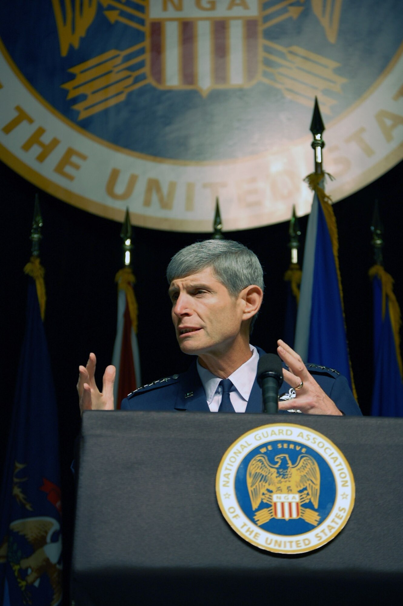 Air Force Chief of Staff Gen. Norton A. Schwartz speaks during a conference of the National Guard Association of the United States Sept. 22 in Baltimore. (U.S. Air Force photo/Tech Sgt. Nick Choy) 