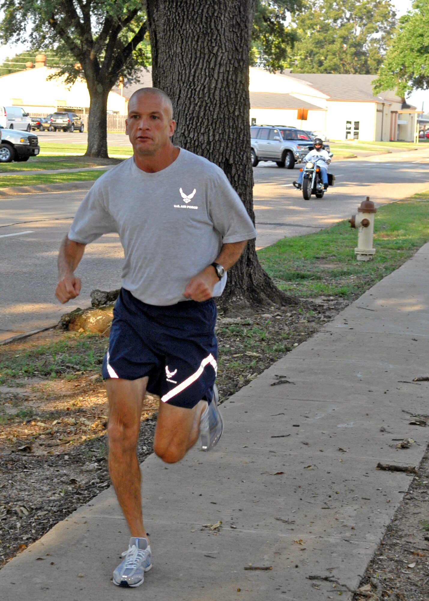 Chief Cooley finished 12th out of 515 military men with a time of 3:12:44 during the 12th annual Air Force Marathon. (U.S. Air Force photo by Staff Sgt. Trina Jeanjacques)
