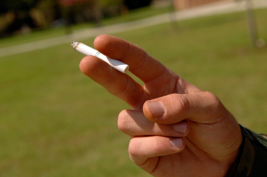 Cigarette smoke contains over 4,000 chemical compounds. Many are toxic and are known to cause cancer.  Additionally, statistics show if you smoked a pack a day, at $3.25 a pack, you would save $1,182.09 a year. (U.S. Air Force photo by A1C Joanna Kresge)
