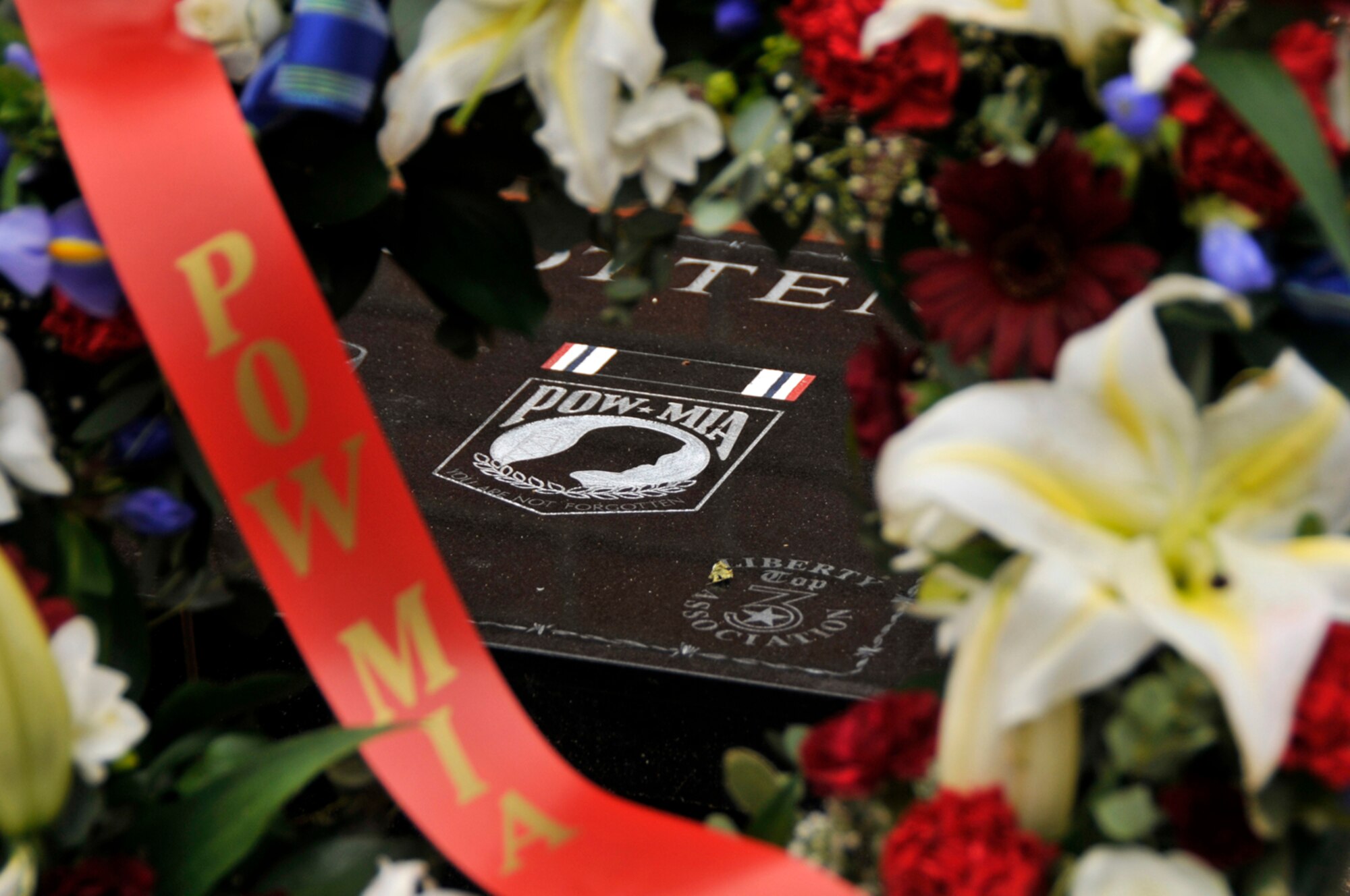 Liberty Airmen took time to remember those lost and still missing during POW/MIA week Sept. 15 to 19. (U.S. Air Force photo by Airman 1st Class Perry Aston)