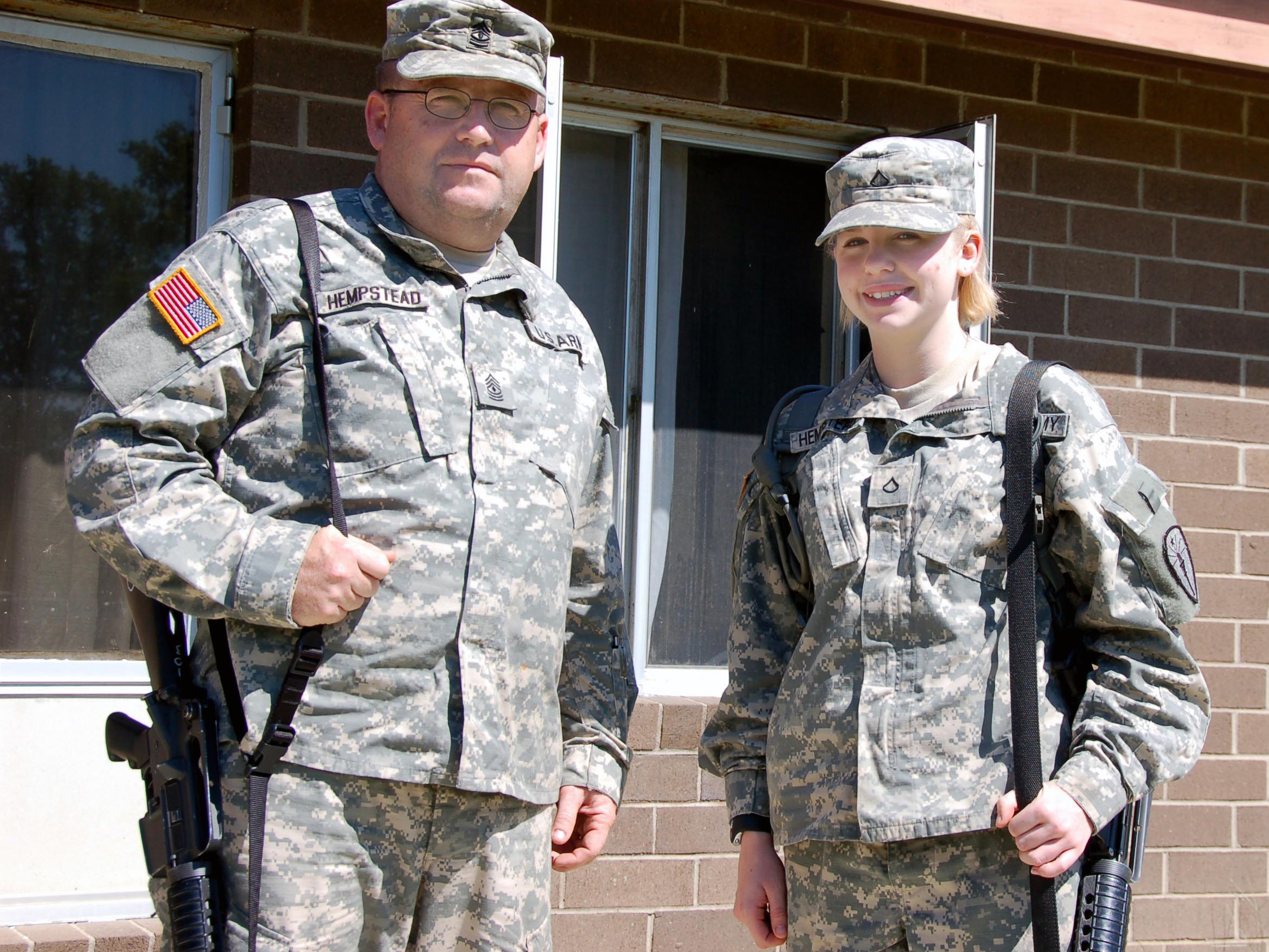 First Sgt. Bob Hempstead, 1313th Engineer Company, and his