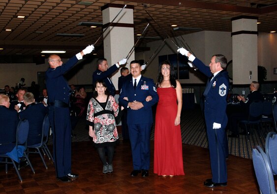 FAIRCHILD AIR FORCE BASE, Wash. – Fairchild non-commissioned officers swear to uphold the Senior NCO Charge during the Senior NCO Induction Ceremony at Club Fairchild Sept. 25. The 92nd Air Refueling Wing Command Chief, Chief Master Sgt. David Nordel, swore in the inducted members at the ceremony’s conclusion. (Air Force photo / Airman 1st Class Melissa Barnett)