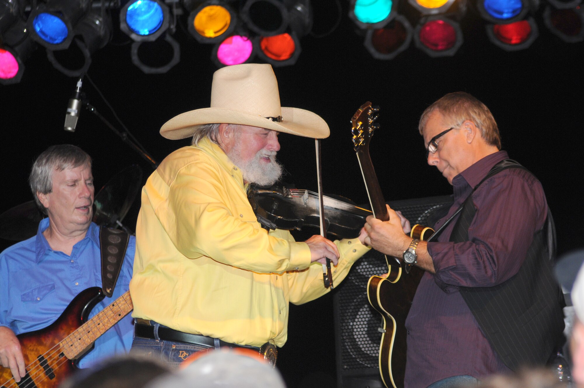 The Charlie Daniels Band performed for Keesler Air Force Base Airmen, families and local community members Sept. 18 to help celebrate the Air Force's 61st birthday.  (U.S. Air Force photo by Kemberly Groue)

