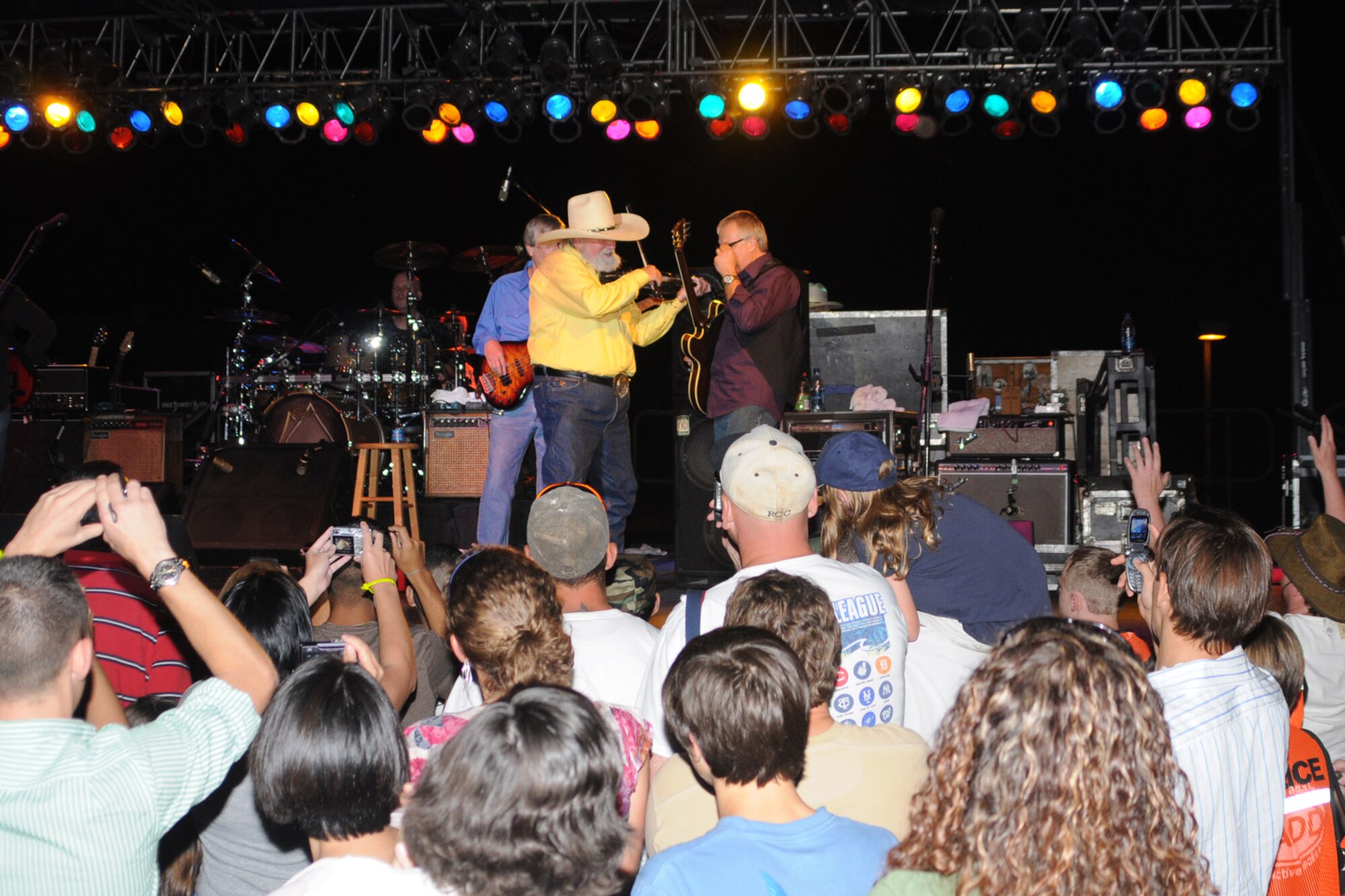 The Charlie Daniels Band performed for Keesler Air Force Base Airmen, families and local community members Sept. 18 to help celebrate the Air Force's 61st birthday.  (U.S. Air Force photo by Kemberly Groue)

