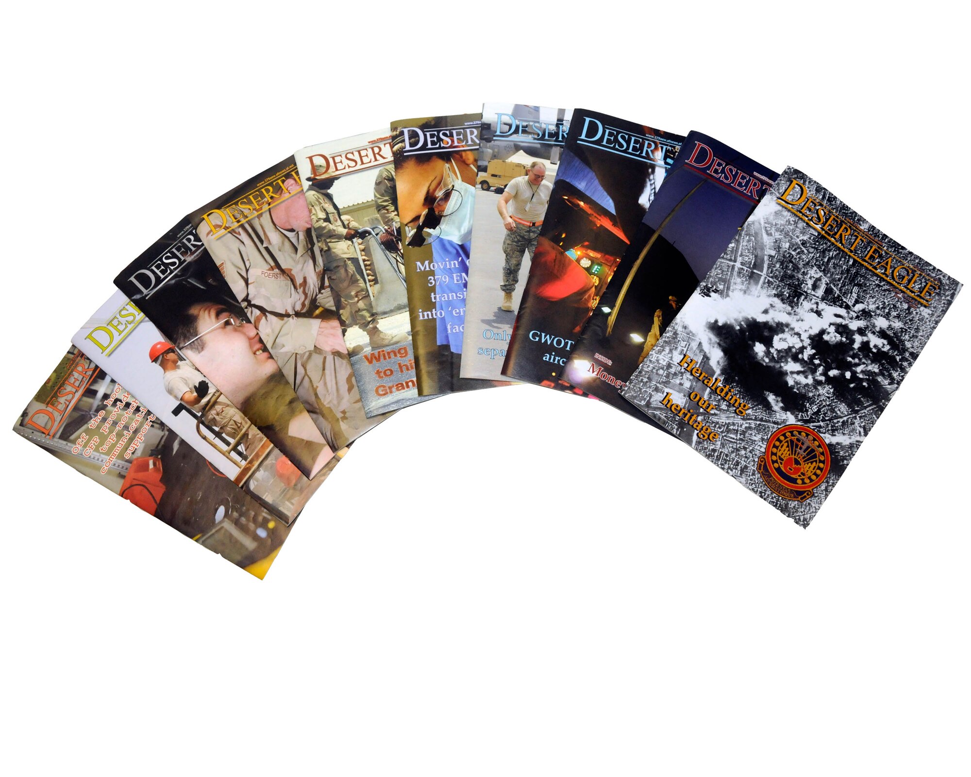 Recent issues of the "Desert Eagle" magazine were among other public affairs products evaluated in a recent survey. According to the responses, most people, 56 percent, are reading the “Desert Eagle” magazine weekly. Forty-eight percent said they were “very satisfied” with the publication. 