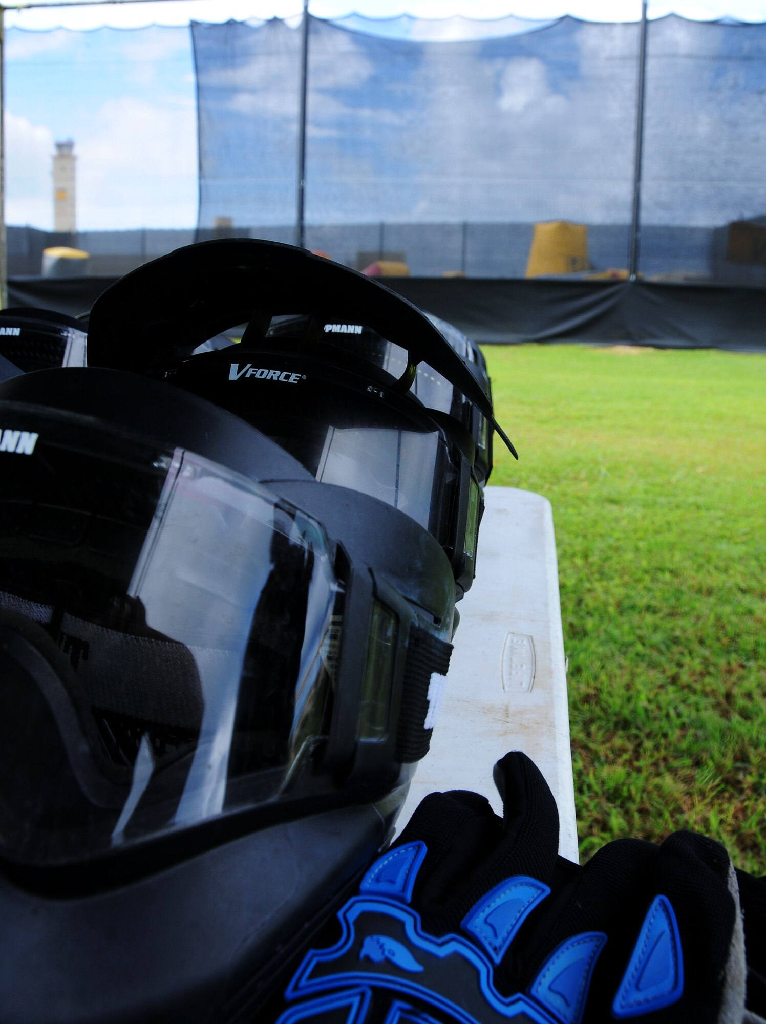 ANDERSEN AIR FORCE BASE, Guam - Equipment stands ready before the grand opening ceremony of the new paintball complex here Sept. 26. The pro shop of the paintball complex sells and rents assorted gear and accessories. (U.S. Air Force photo by Airman 1st Class Courtney Witt)