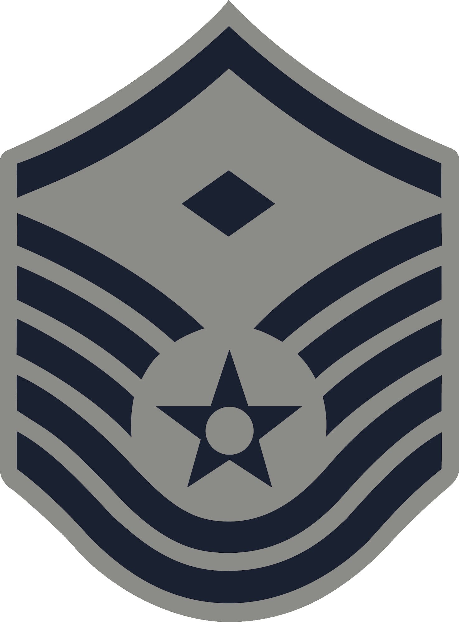 Master Sgt., E-7, Diamond denotes First Sergeant status, (ABU color), U.S. Air Force graphic