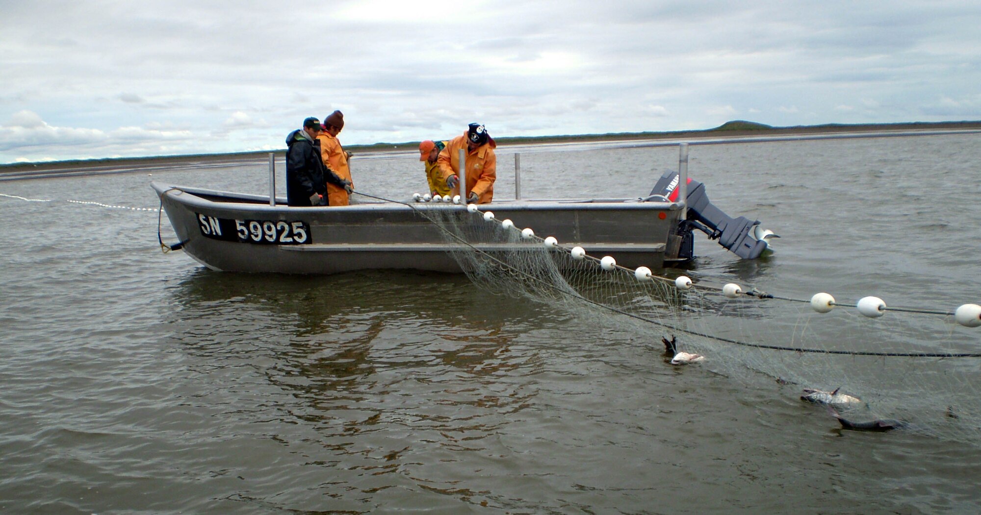 The crew place set nets in the Bering Sea where they think the salmon will be. (Courtesy Photo) 