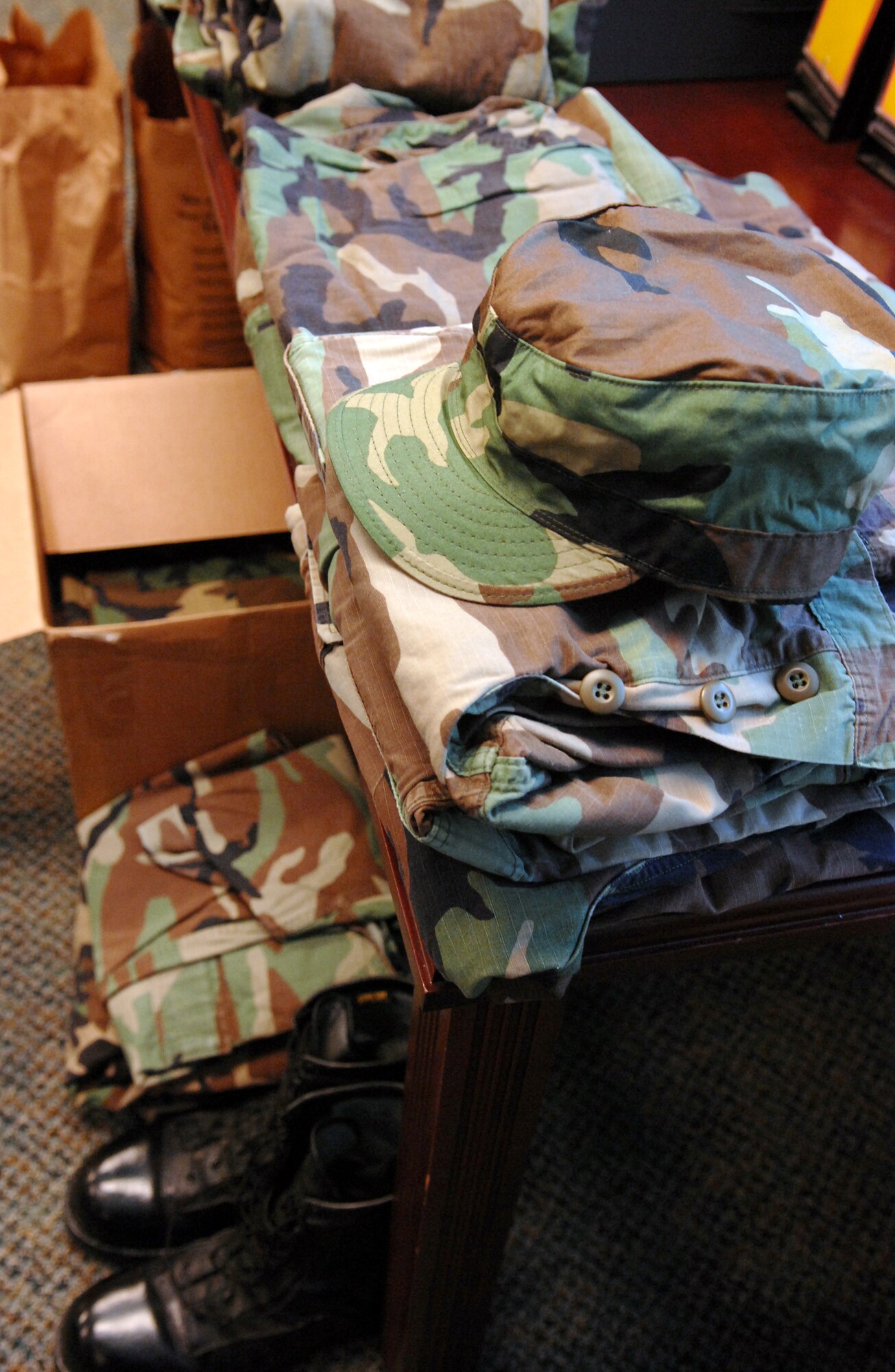 MOODY AIR FORCE BASE, Ga. -- Moody's Air Force Sergeants Association, Chapter 460, is holding a Battle Dress Uniform donation drive until Oct. 15. All donations will benefit Junior Reserve Officers' Training Corps students from Thomasville High School. (U.S. Air Force photo by Airman Joshua A. Green)