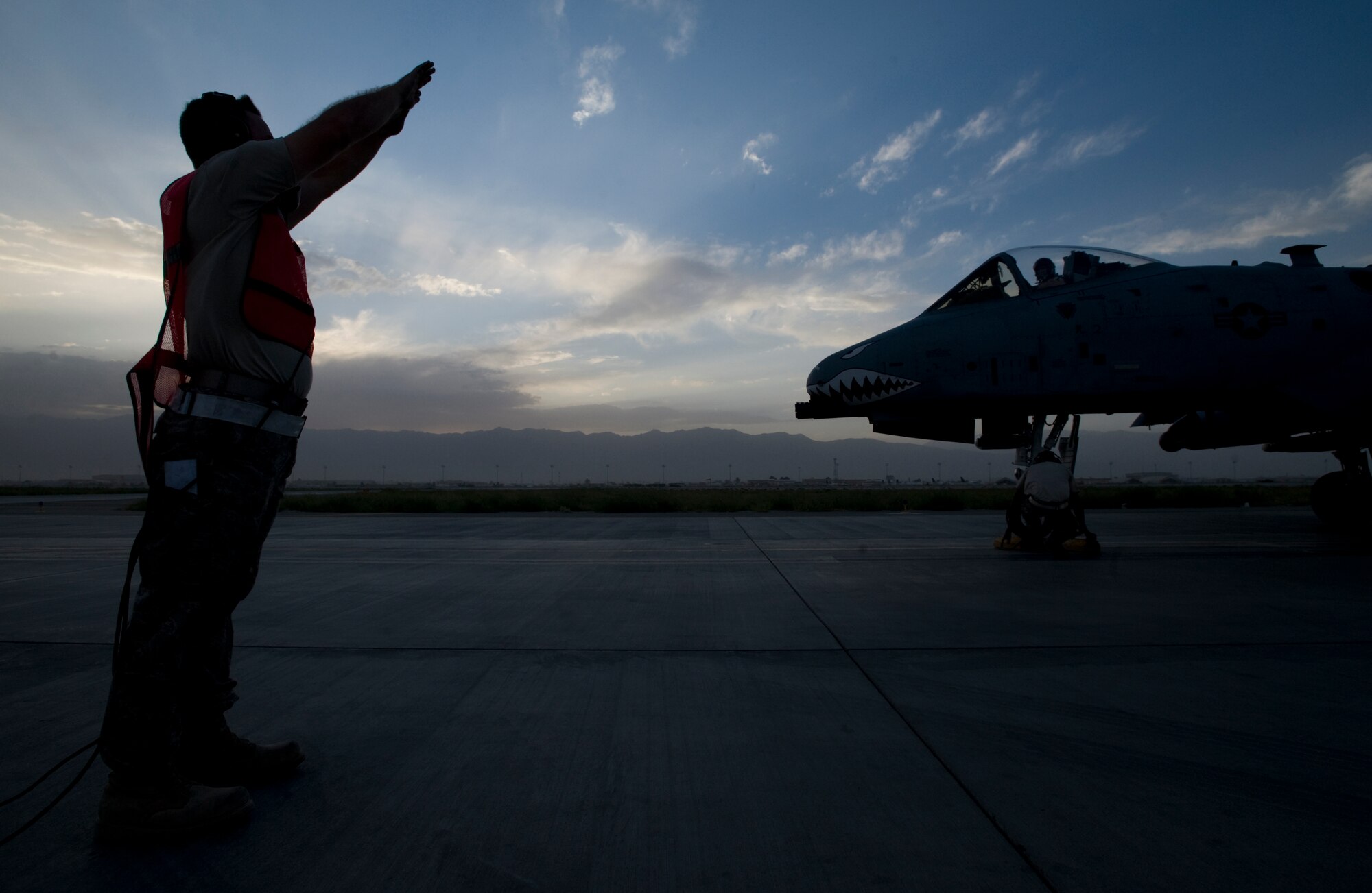 BAGRAM AIR FIELD, Afghanistan -- Airmen make safe the weapons systems on an A-10 Thunderbolt II that just returned from a mission. The A-10’s wide combat radius and short takeoff and landing capability permit operations in and out of locations near front lines. (U.S. Air Force photo/Master Sgt. Keith Brown)
