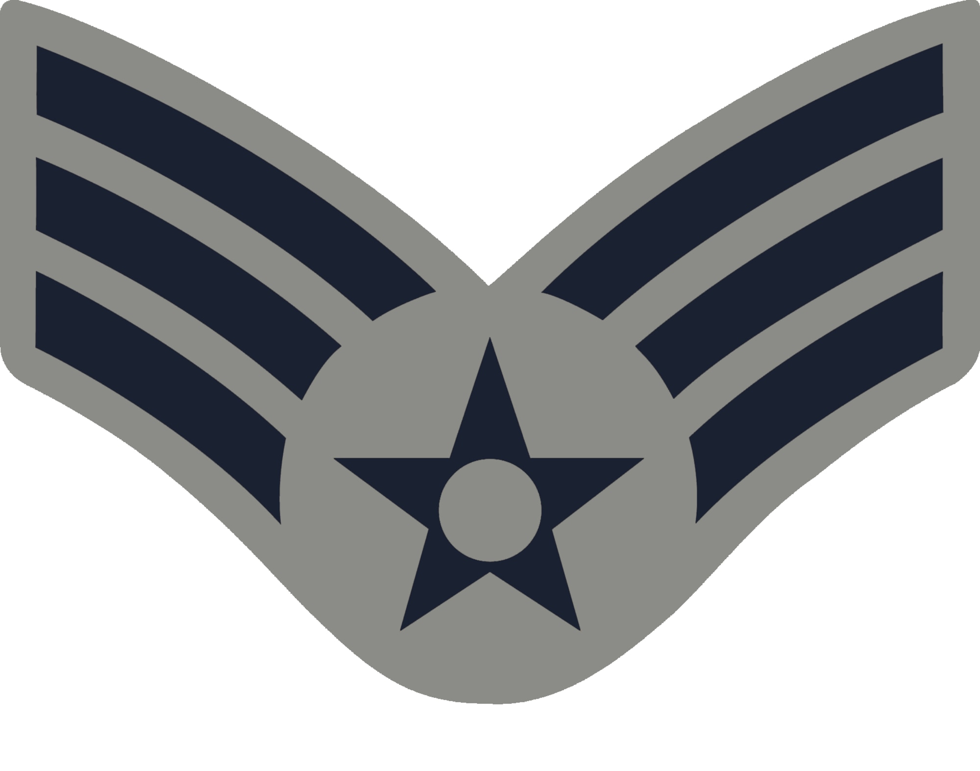 Senior Airman, E-4, (ABU color), U.S. Air Force graphic