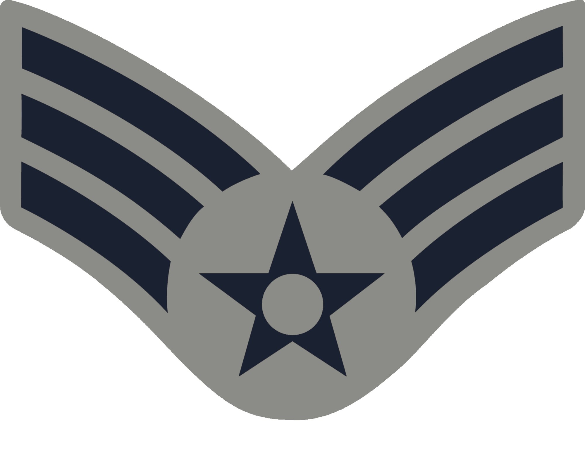 Senior Airman, E-4, (ABU color), U.S. Air Force graphic